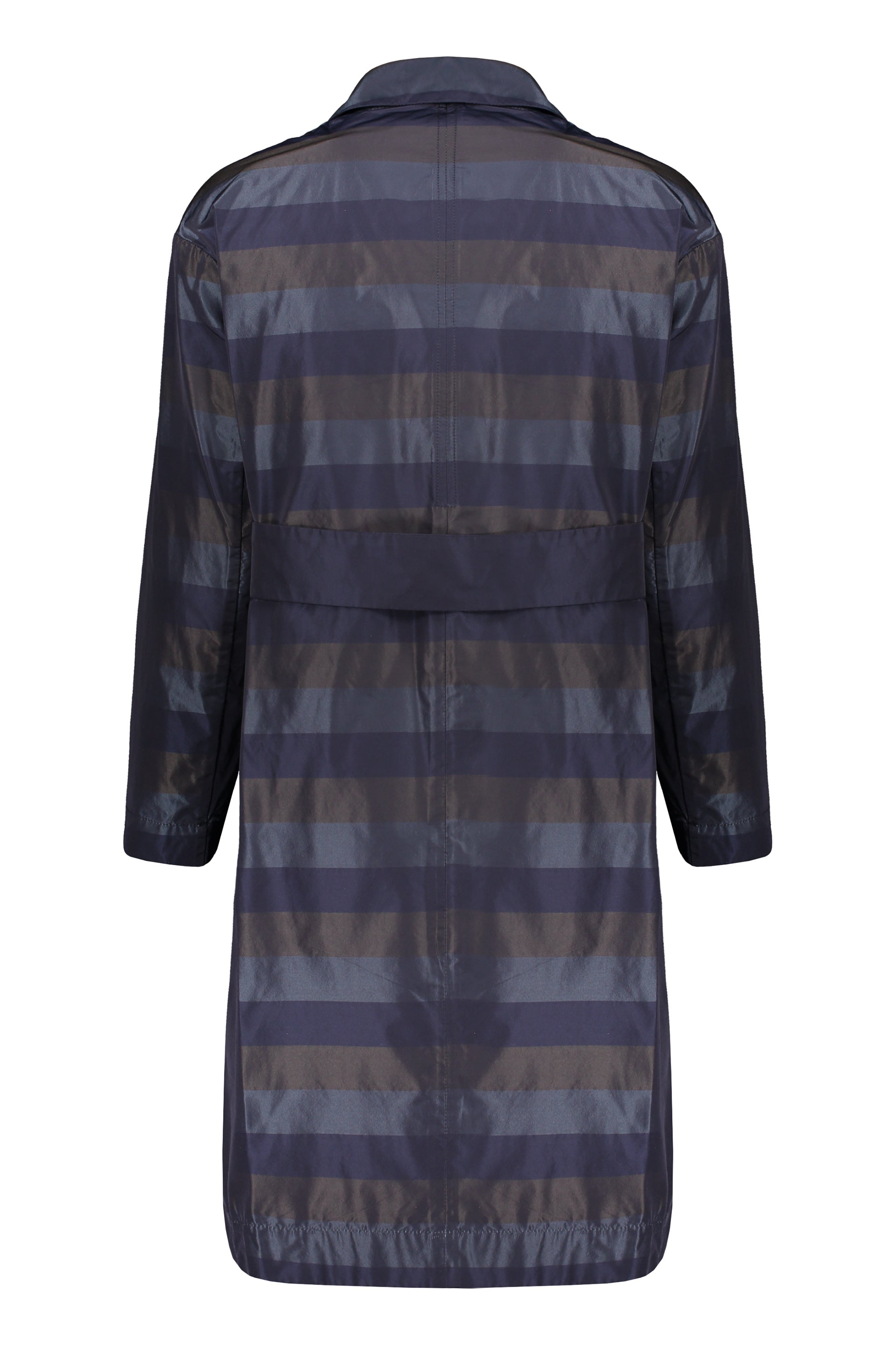 Techno fabric trench coat