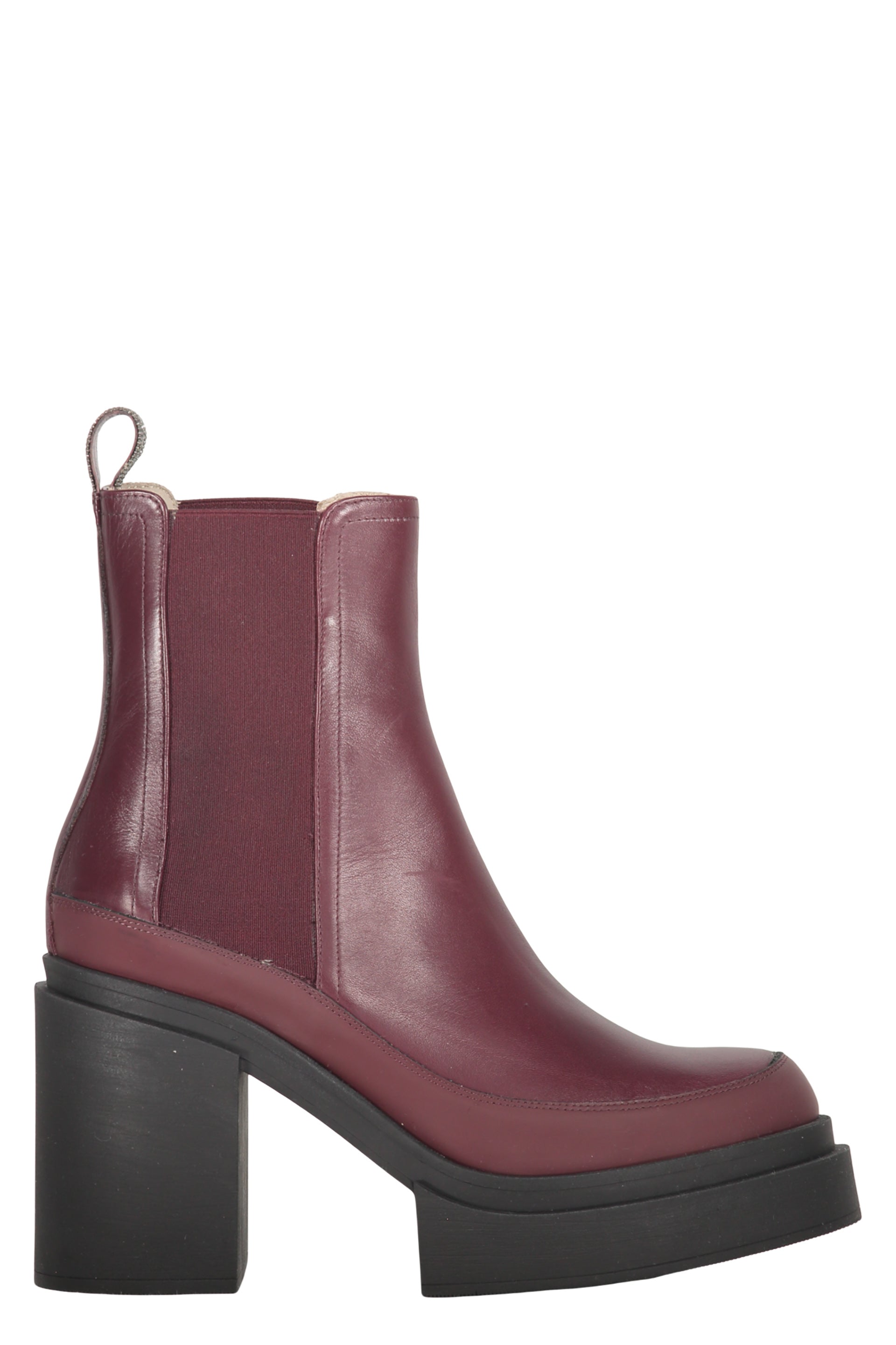 Leather ankle boots