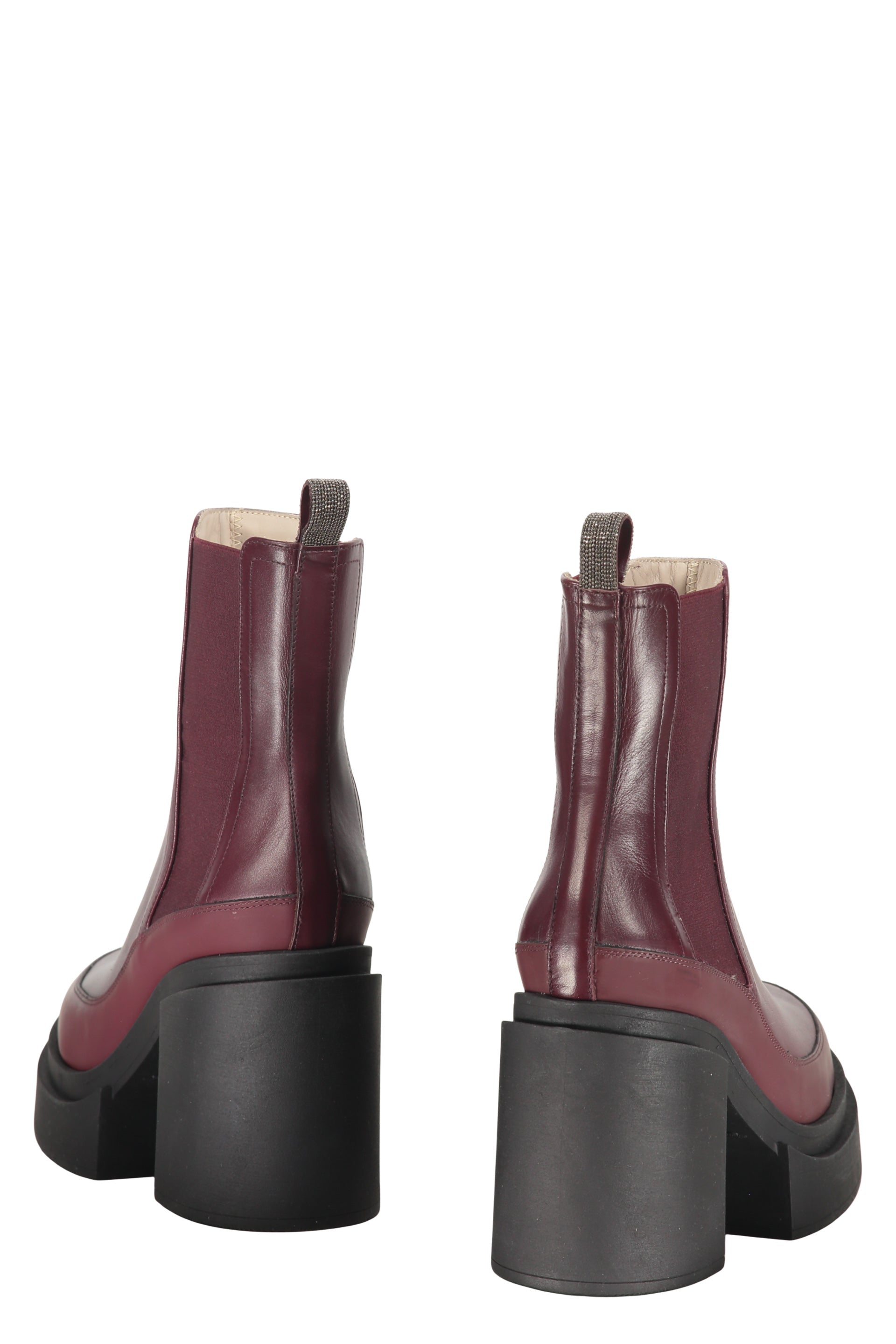 Leather ankle boots