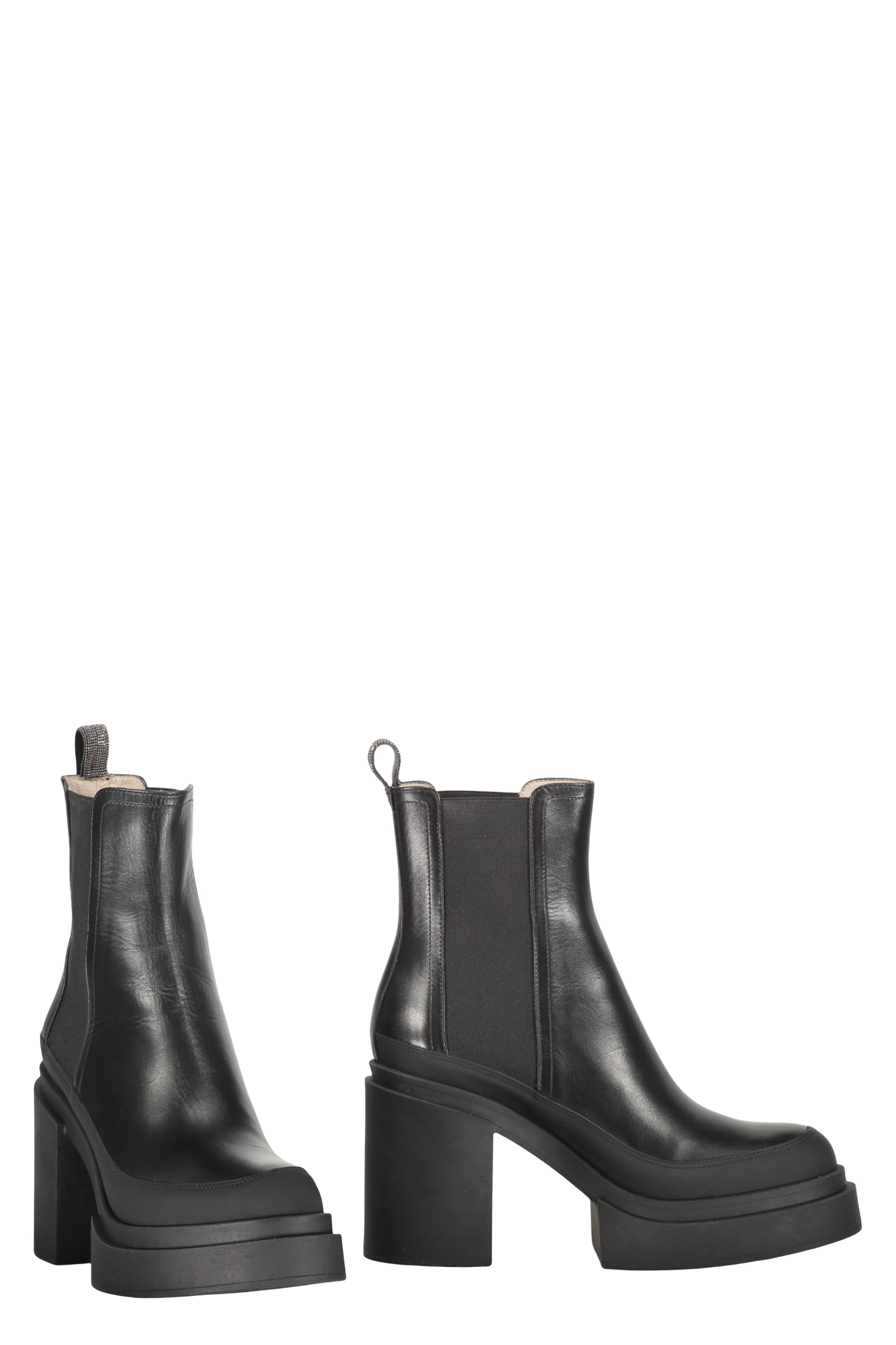 Leather ankle boots