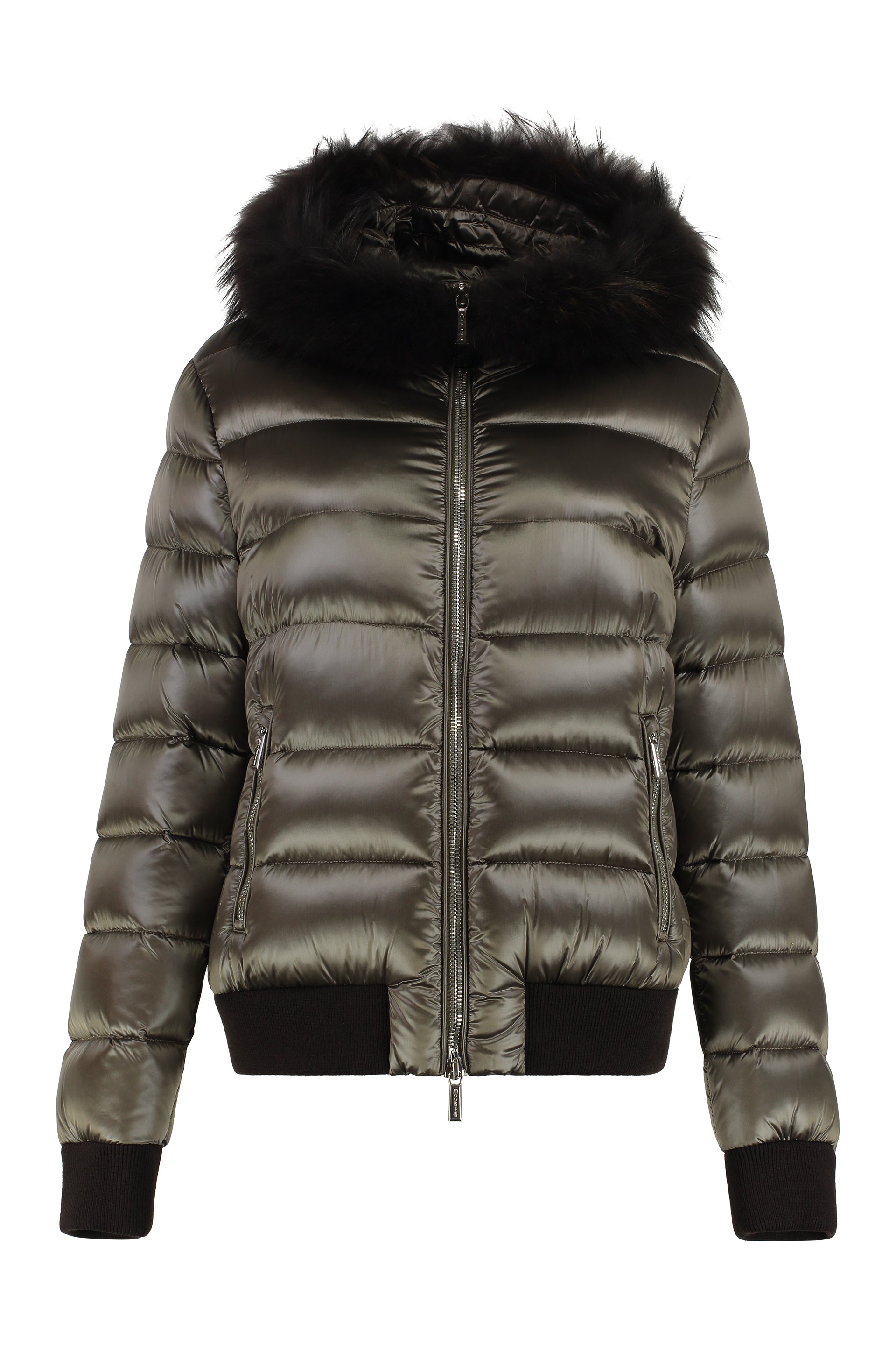 Barrel Hooded short down jacket