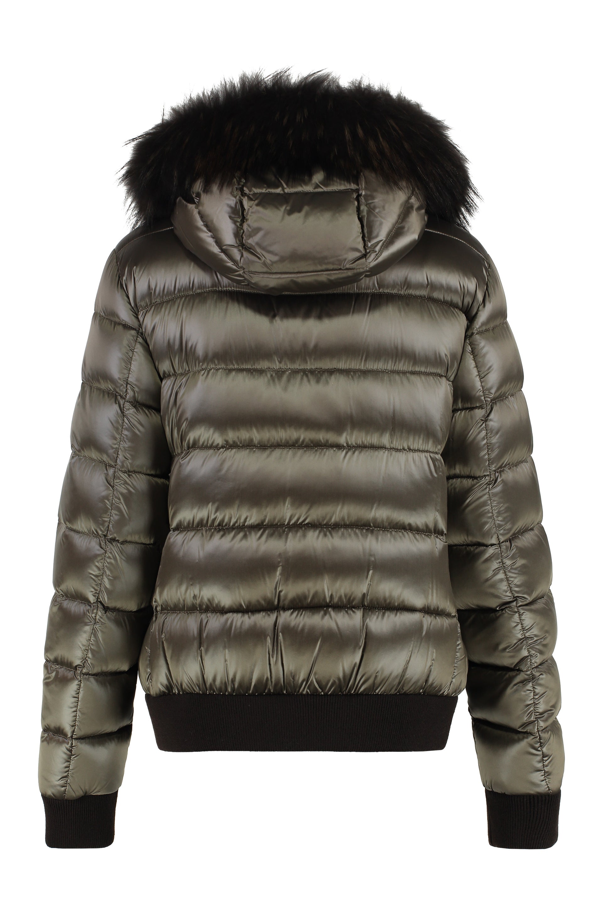 Barrel Hooded short down jacket