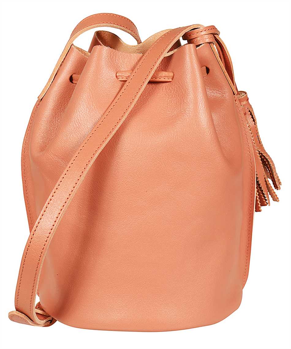 Leather bucket bag