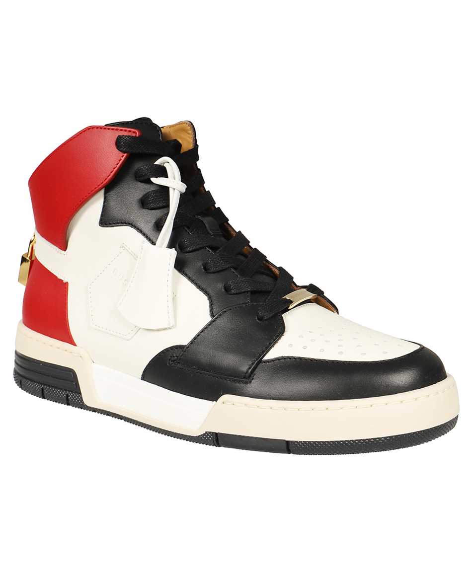 Leather high-top sneakers