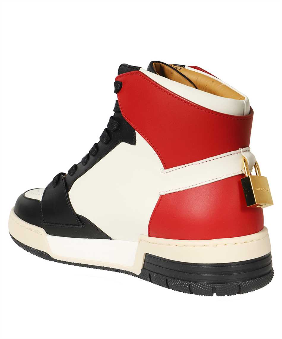 Leather high-top sneakers