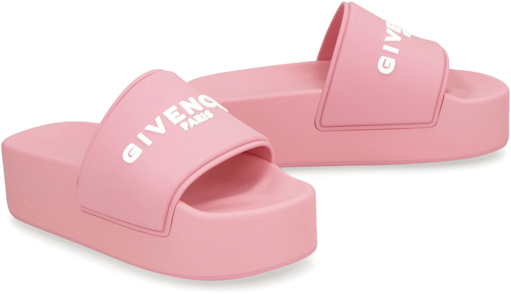Logoed rubber platform slides