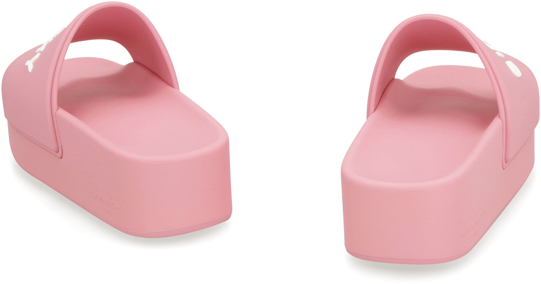 Logoed rubber platform slides