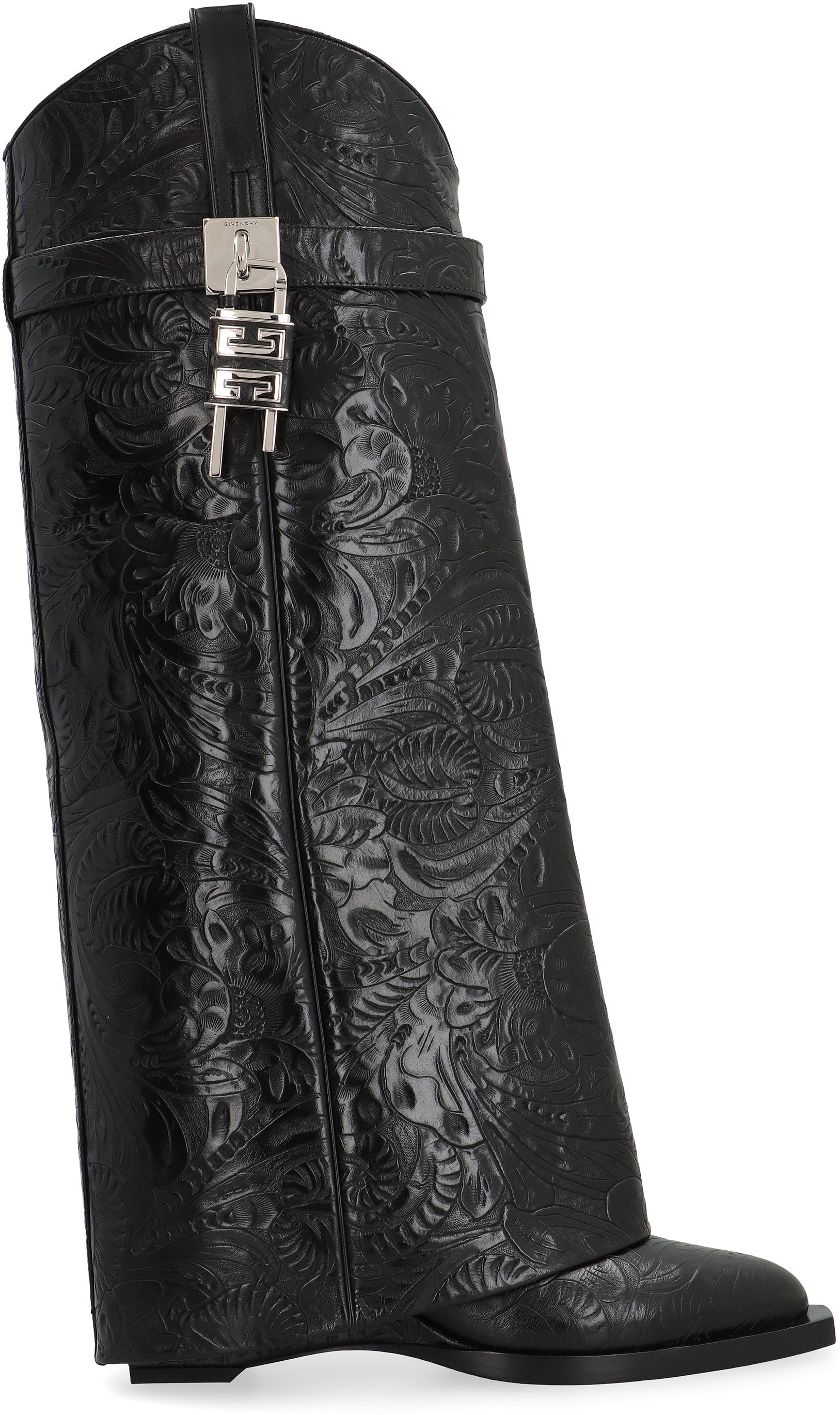 Shark Lock Cowboy Leather boots