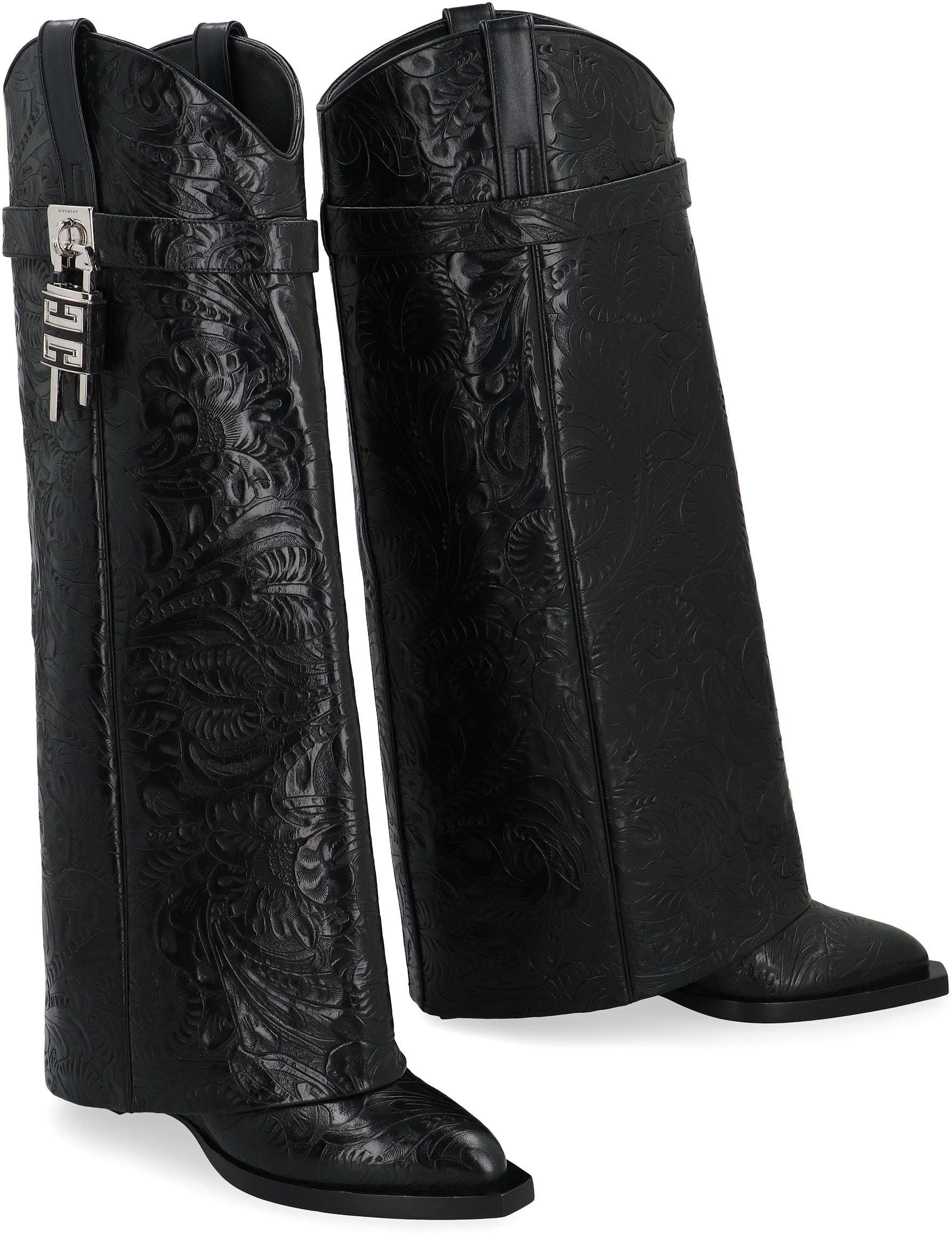 Shark Lock Cowboy Leather boots