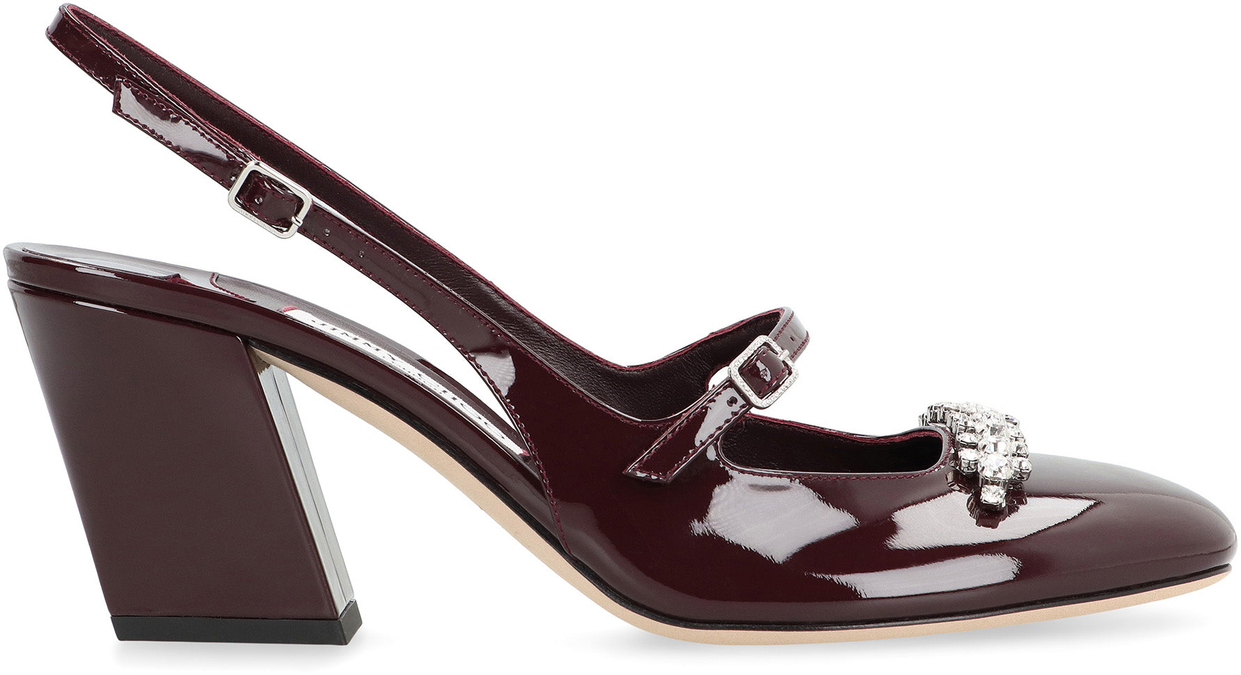 Belinda patent leather slingback pumps