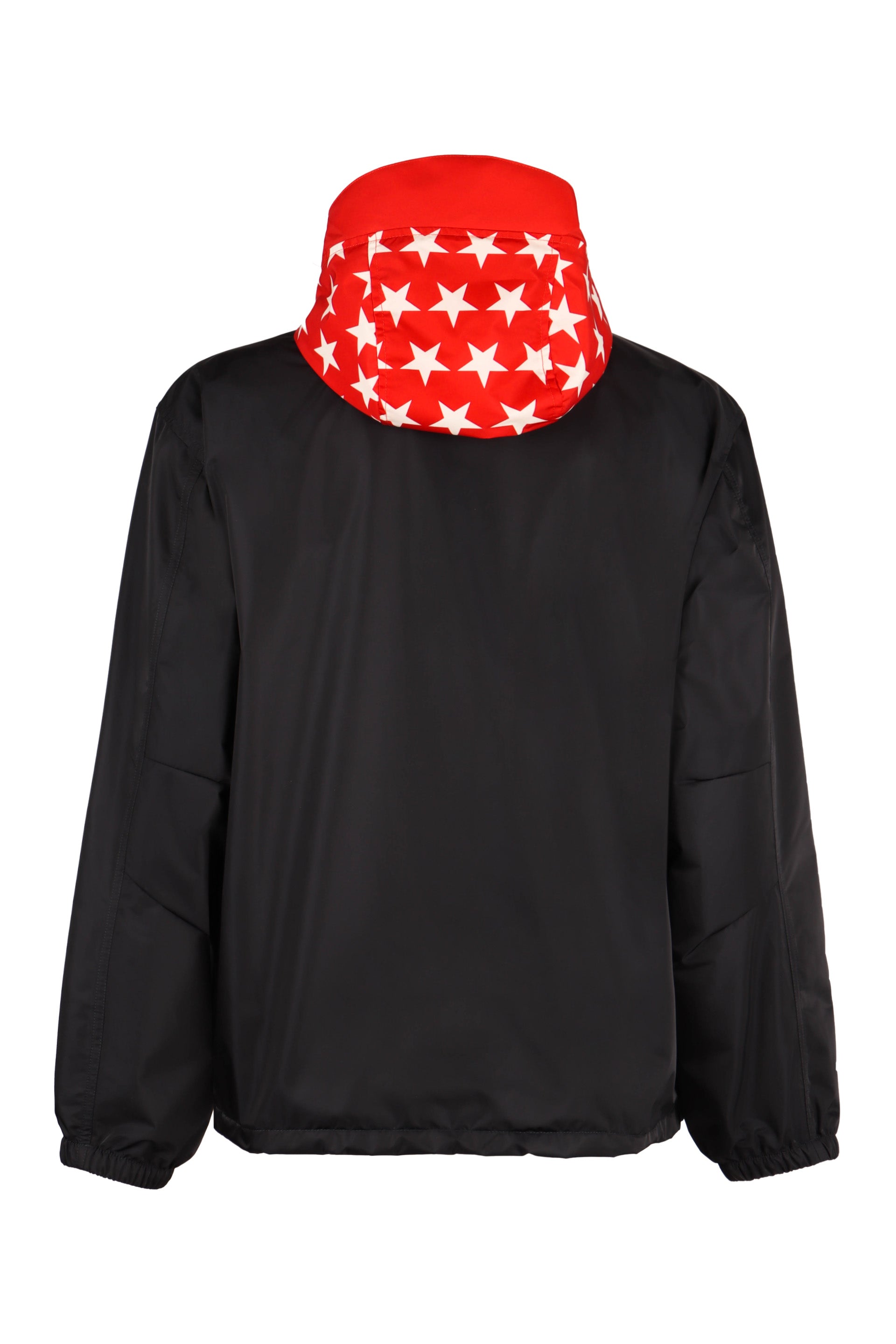 Technical fabric hooded jacket