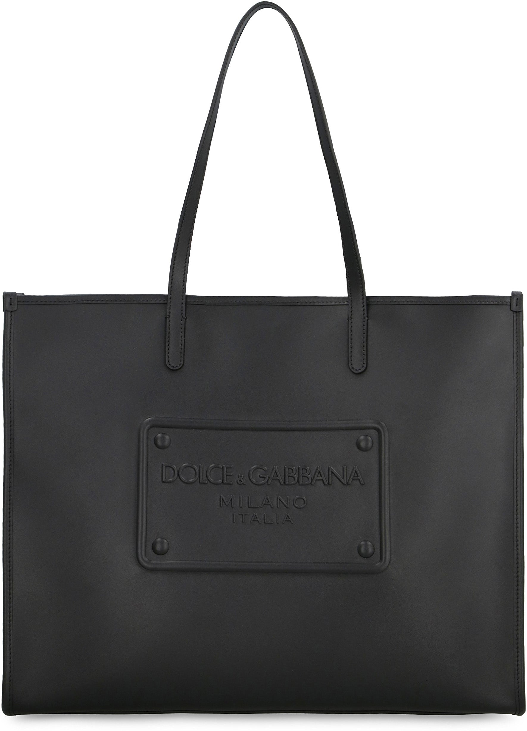 Smooth leather tote bag