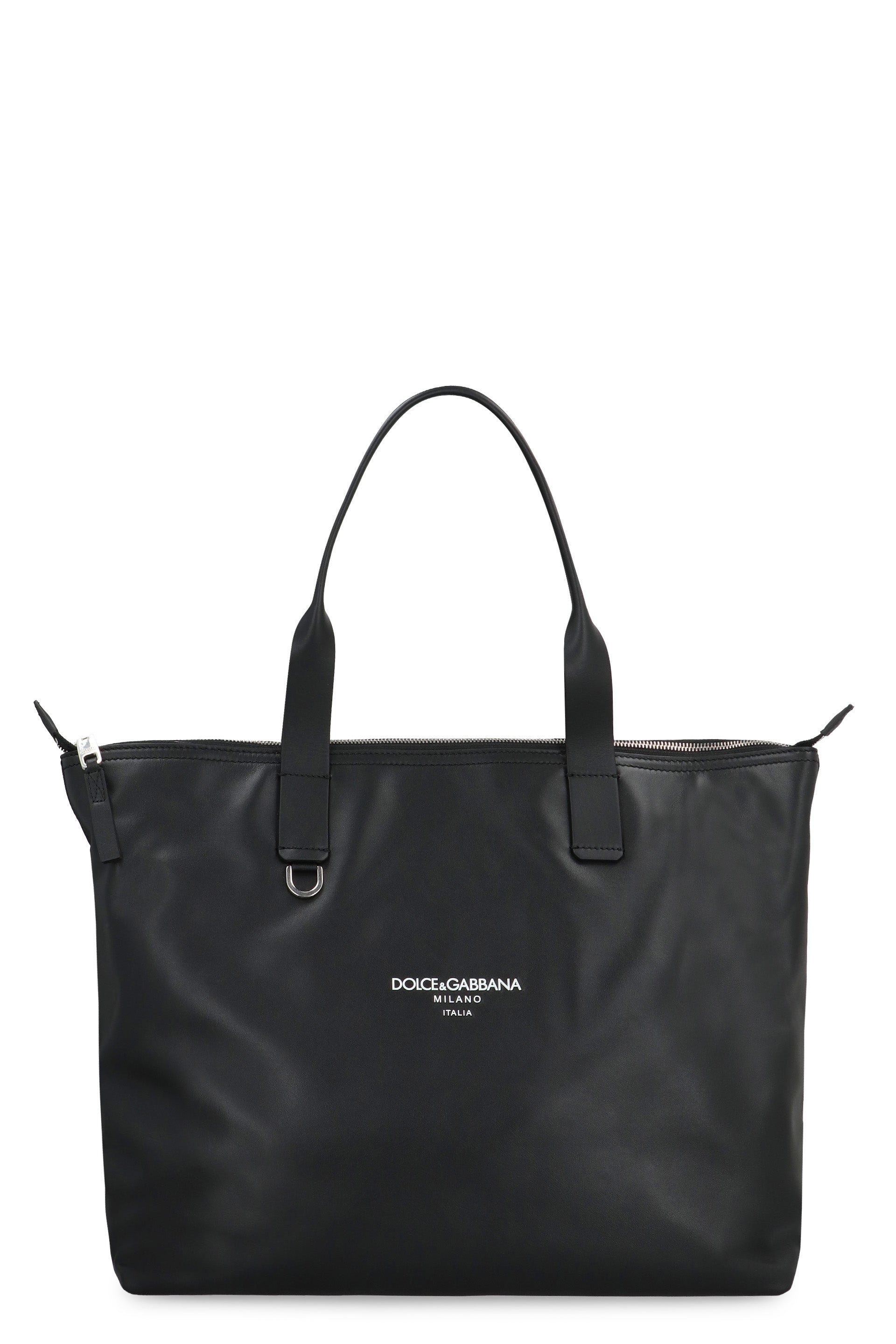 Media Smooth leather tote bag