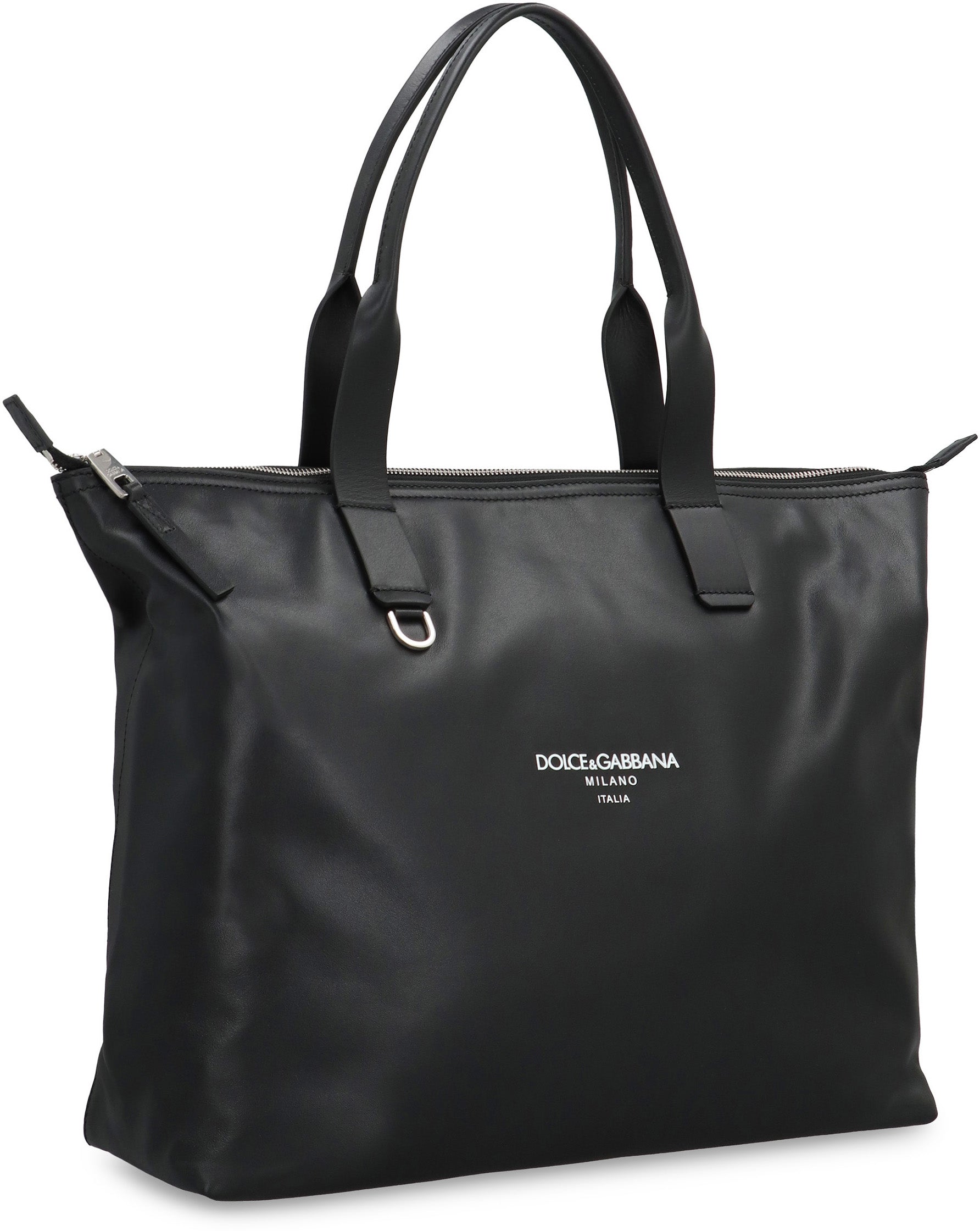 Media Smooth leather tote bag