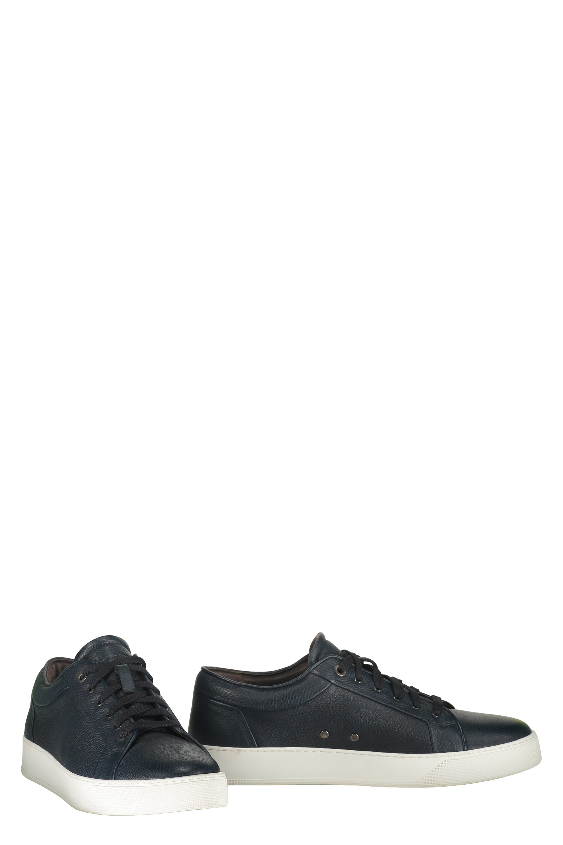 Leather low-top sneakers