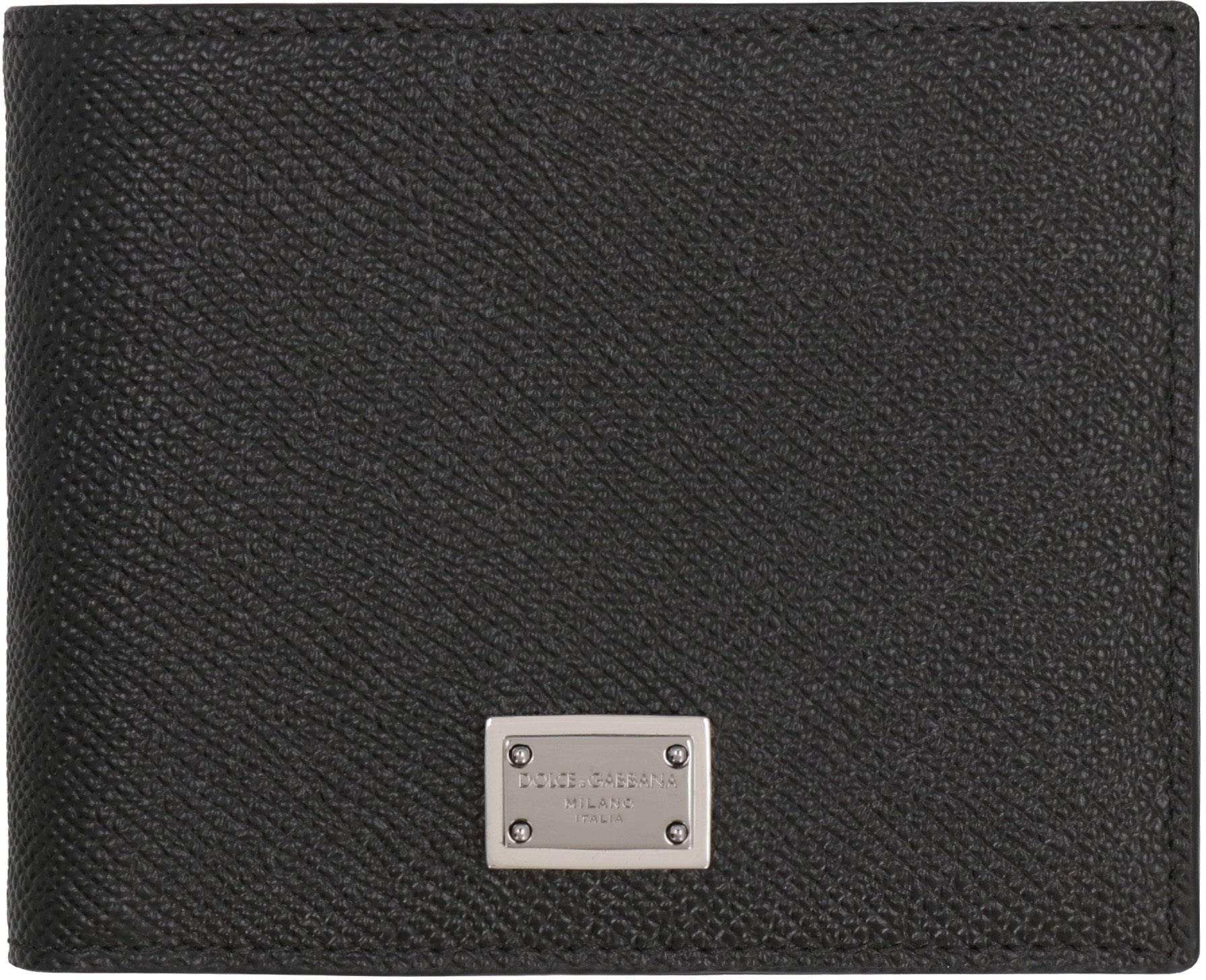 Leather flap-over wallet