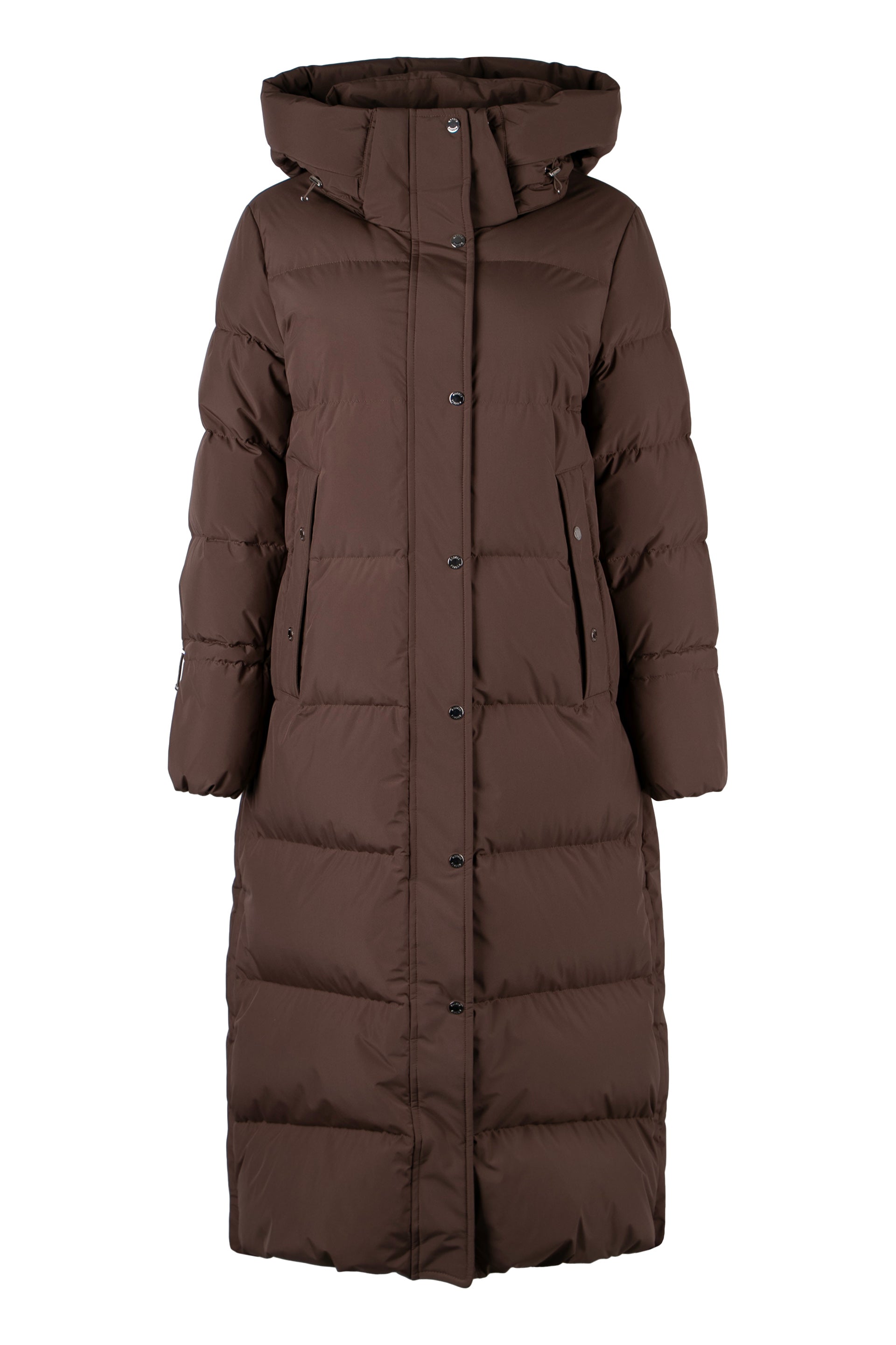 Breuil long hooded down jacket