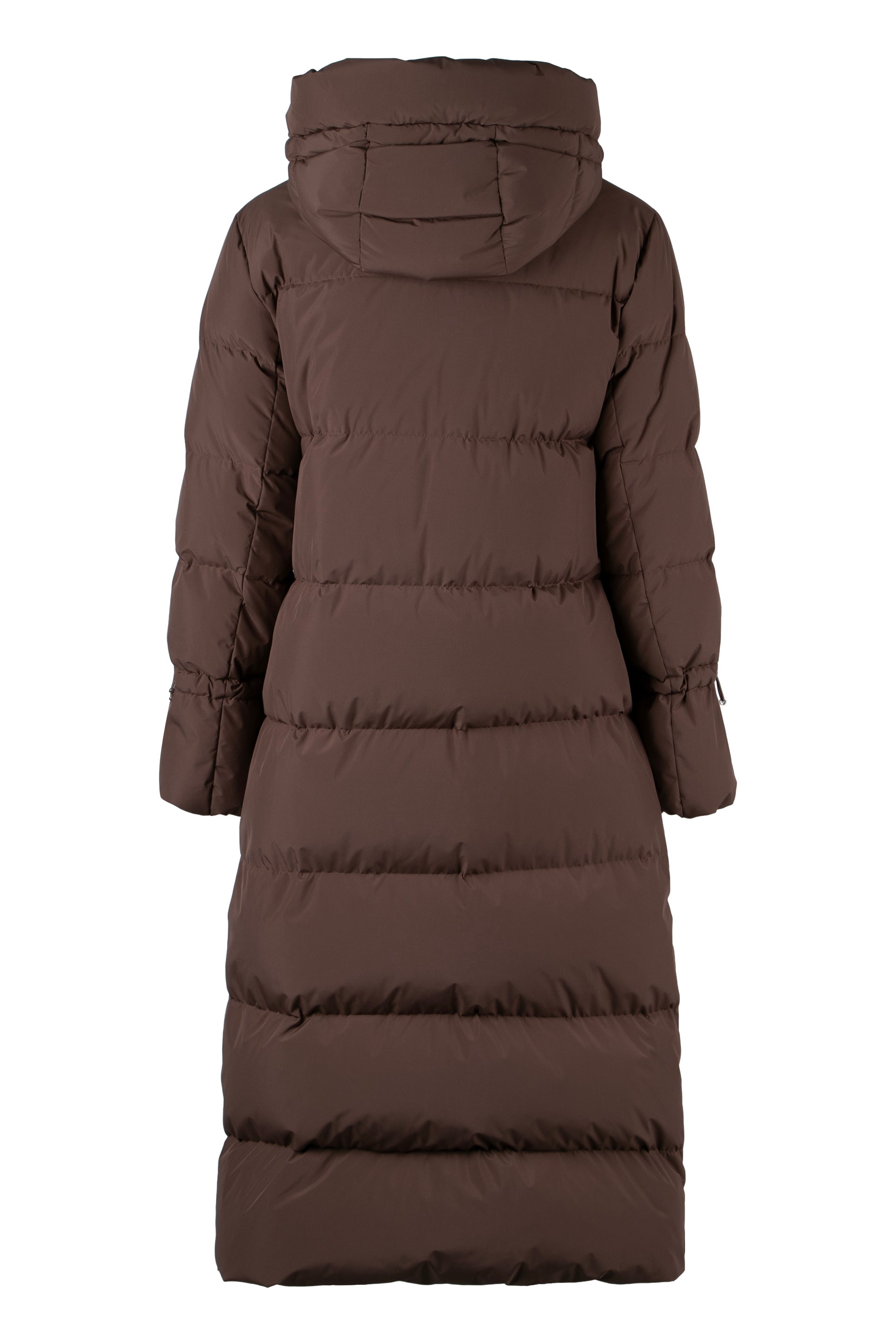 Breuil long hooded down jacket