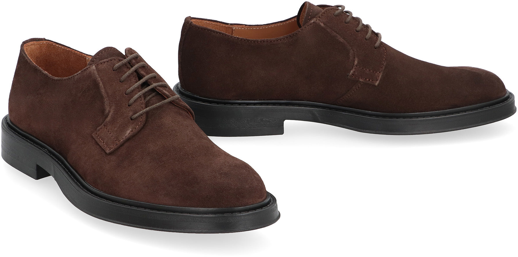 Suede lace-up shoes