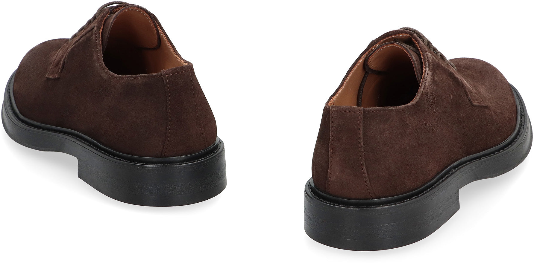 Suede lace-up shoes