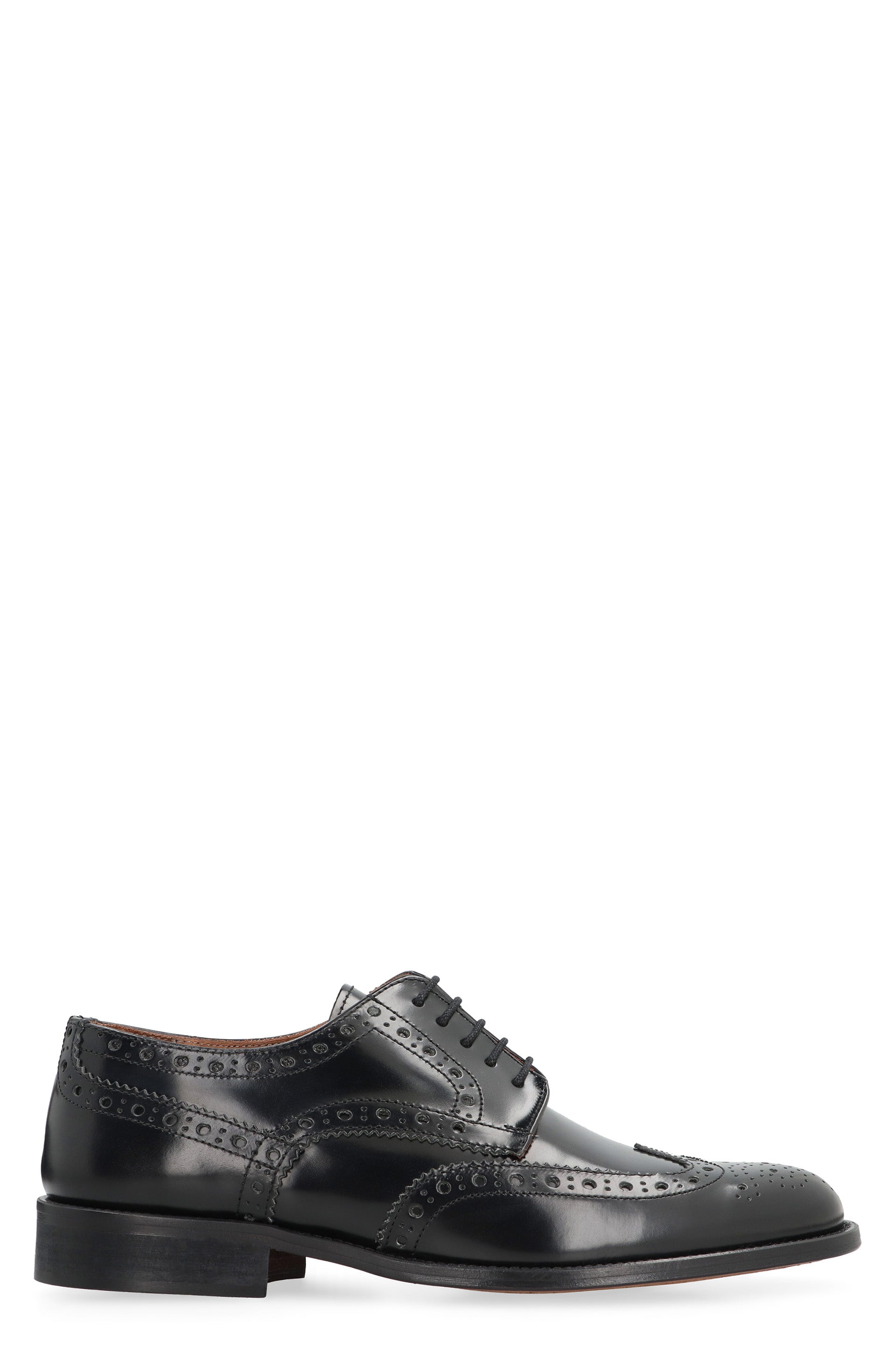 Leather lace-up shoes