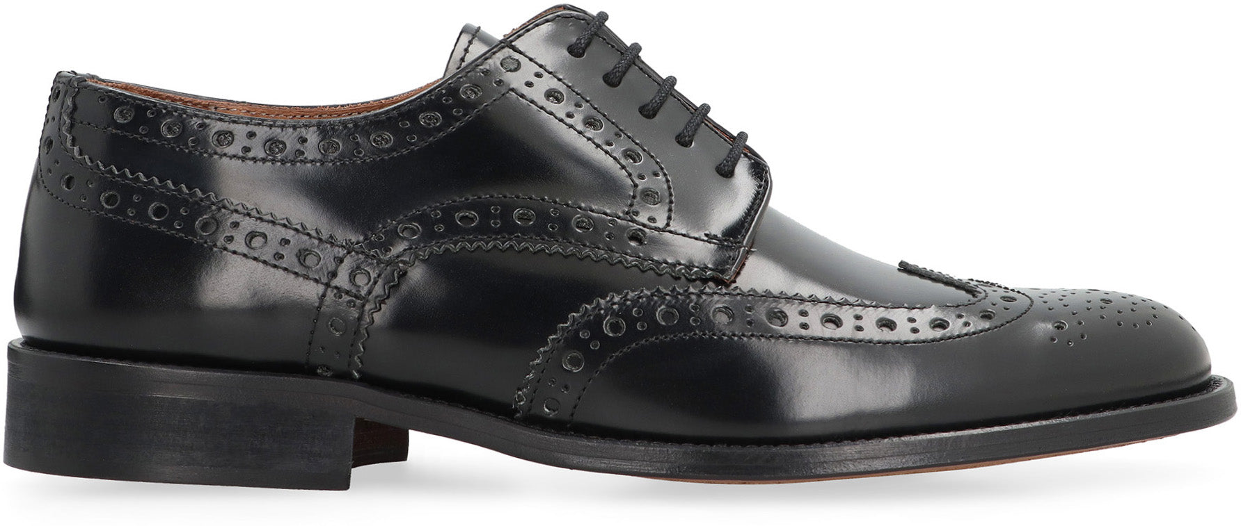 Leather lace-up shoes