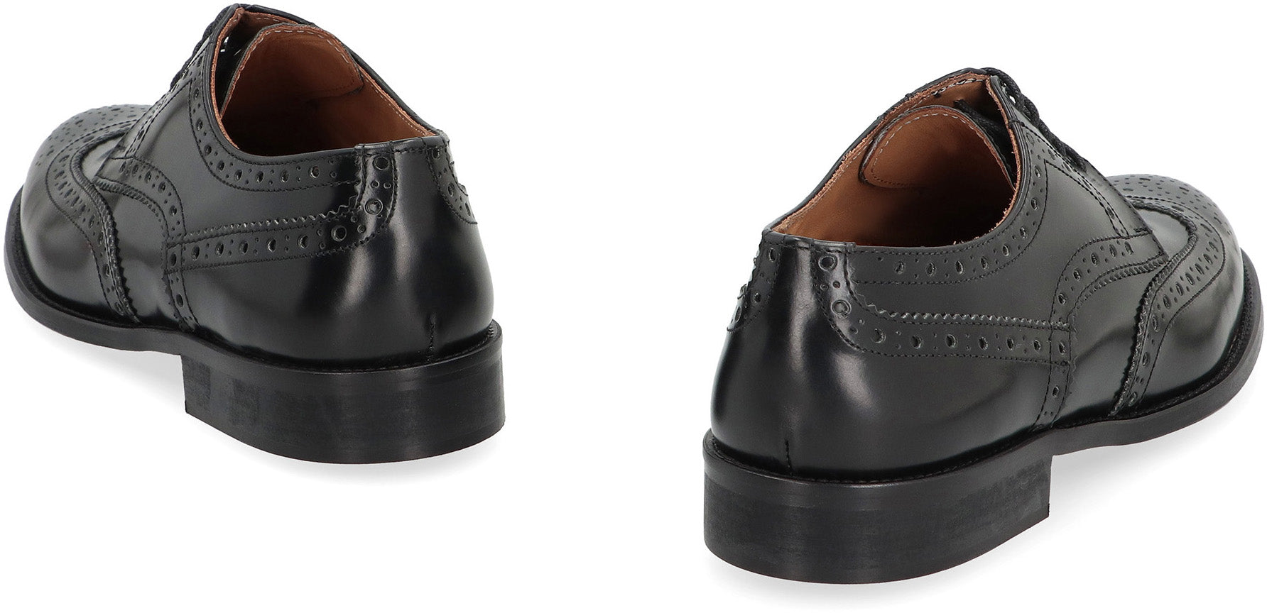 Leather lace-up shoes