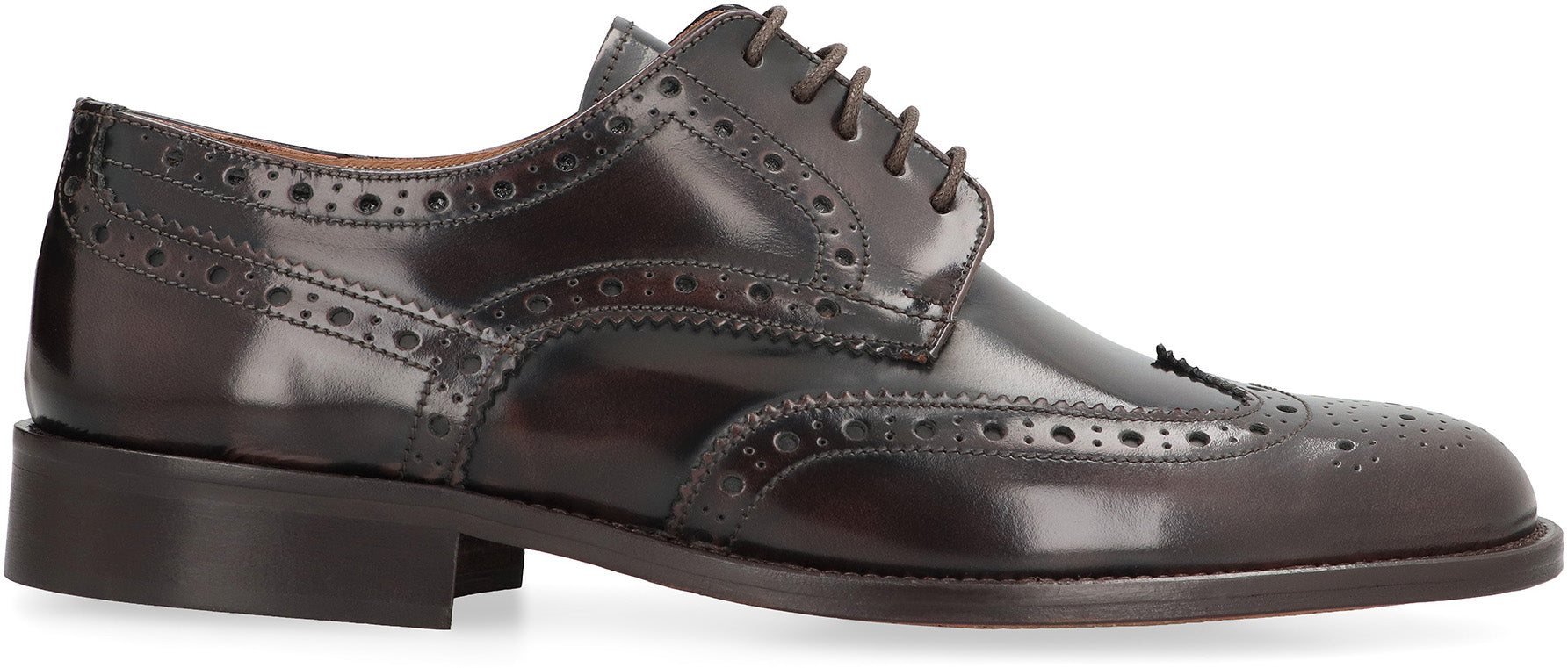 Leather lace-up shoes