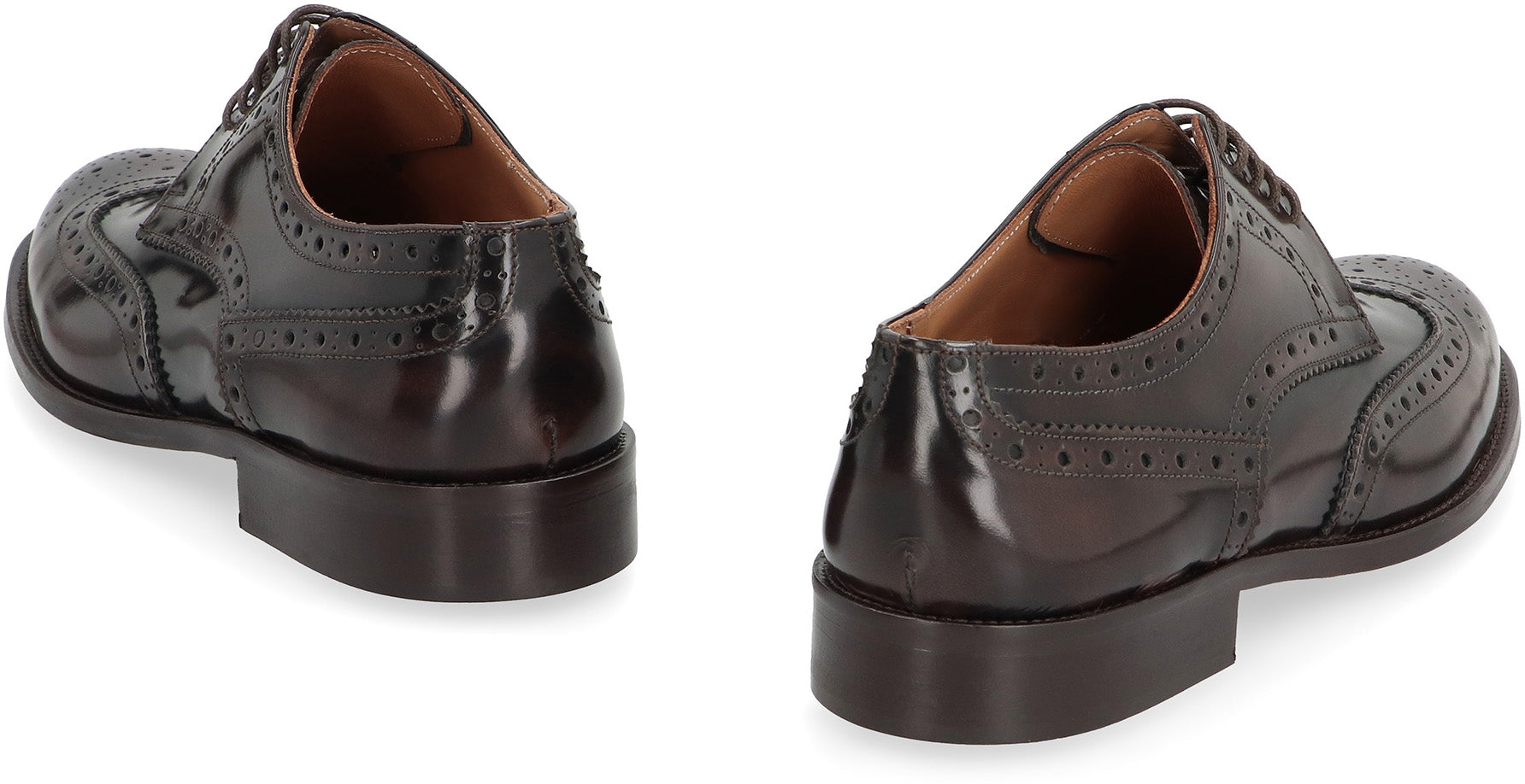 Leather lace-up shoes