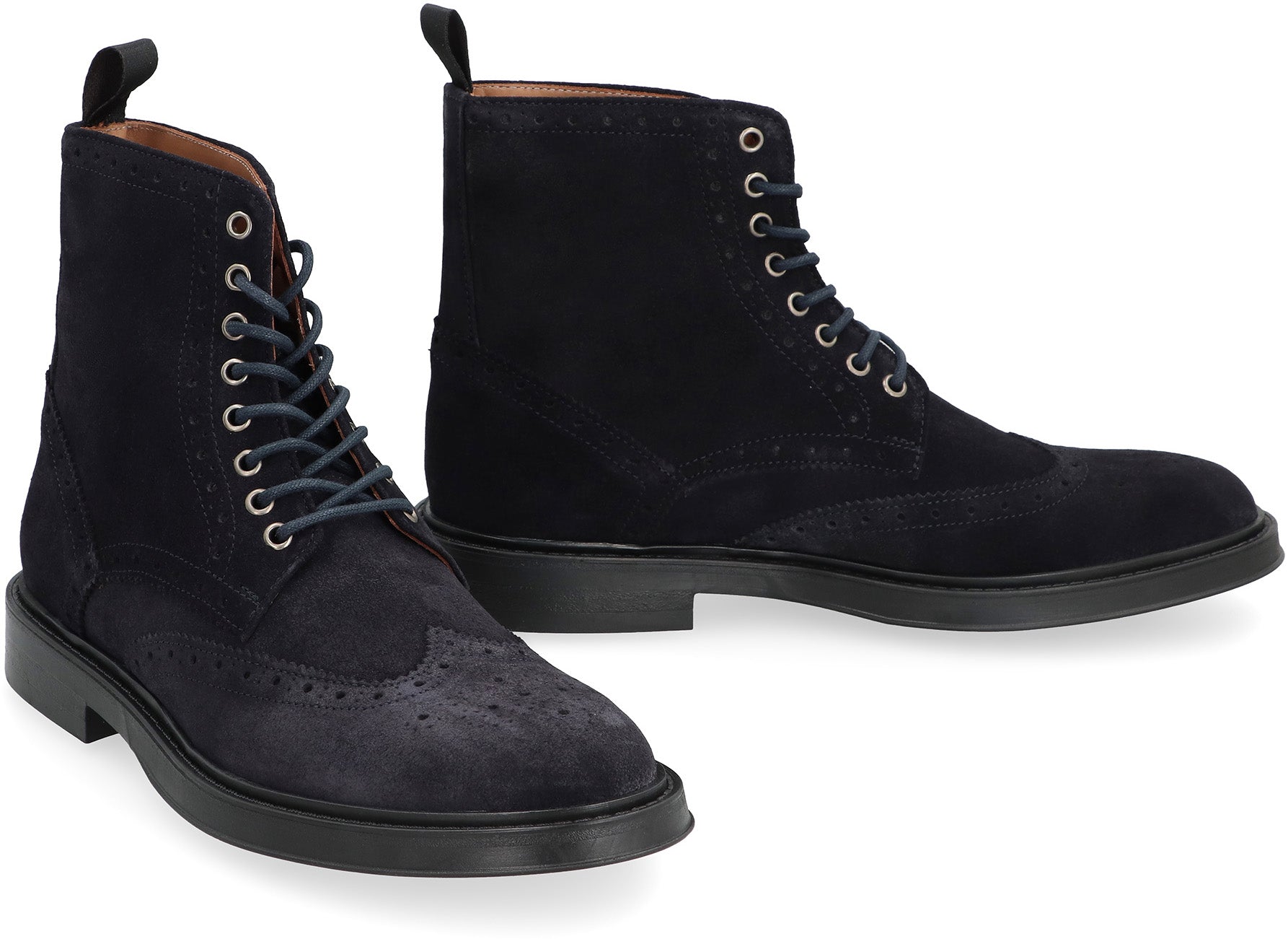 Leather lace-up boots