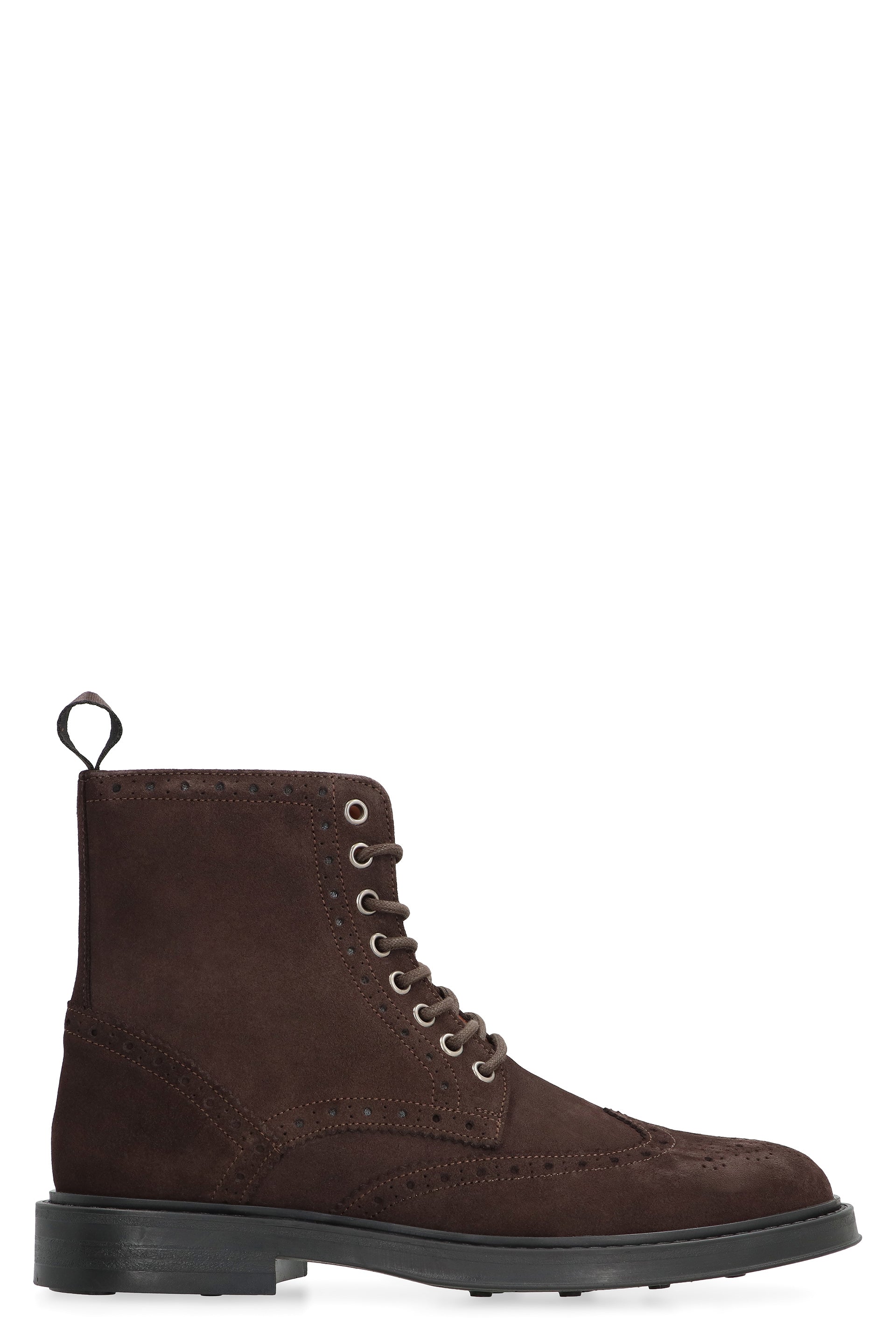Leather lace-up boots