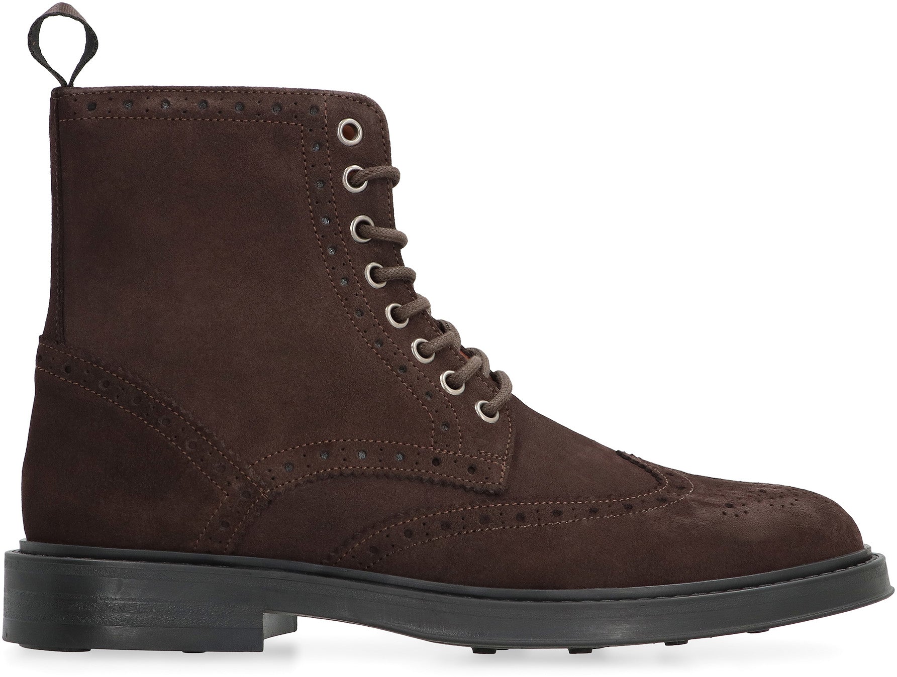 Leather lace-up boots
