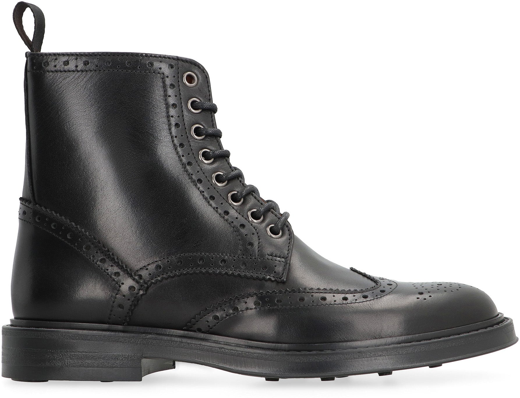 Leather lace-up boots