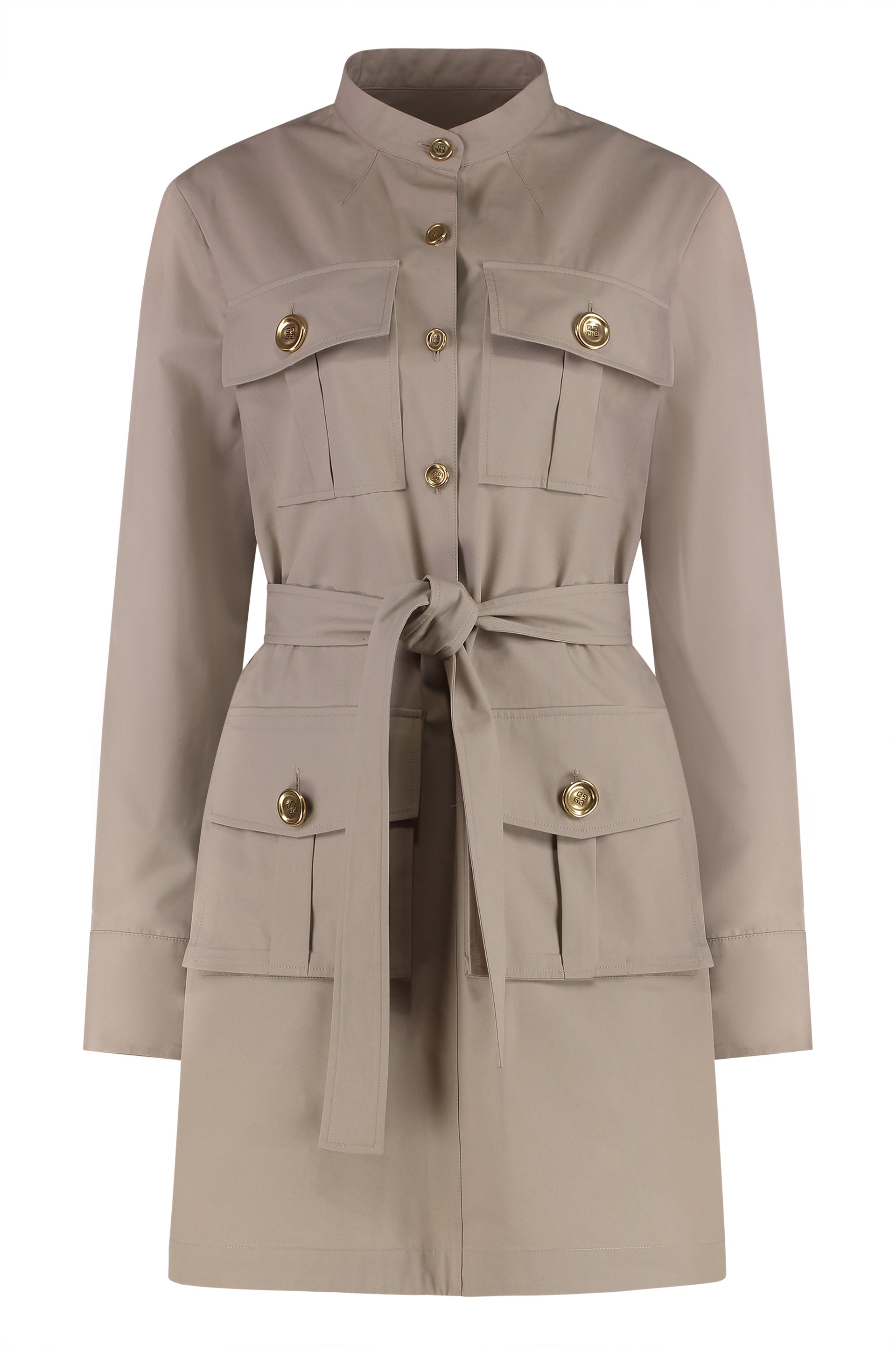 Safari poplin mini dress