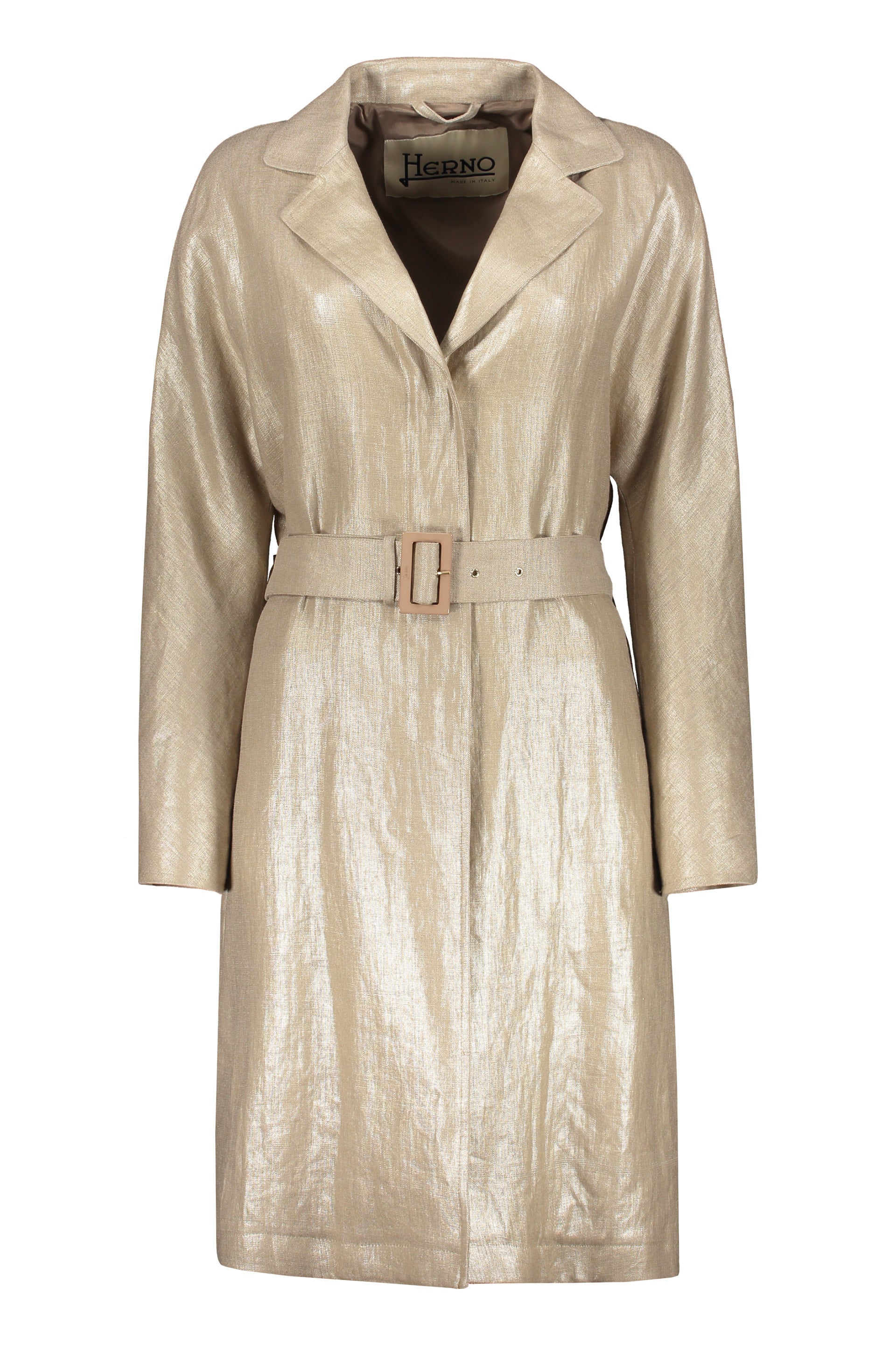 Linen trench coat