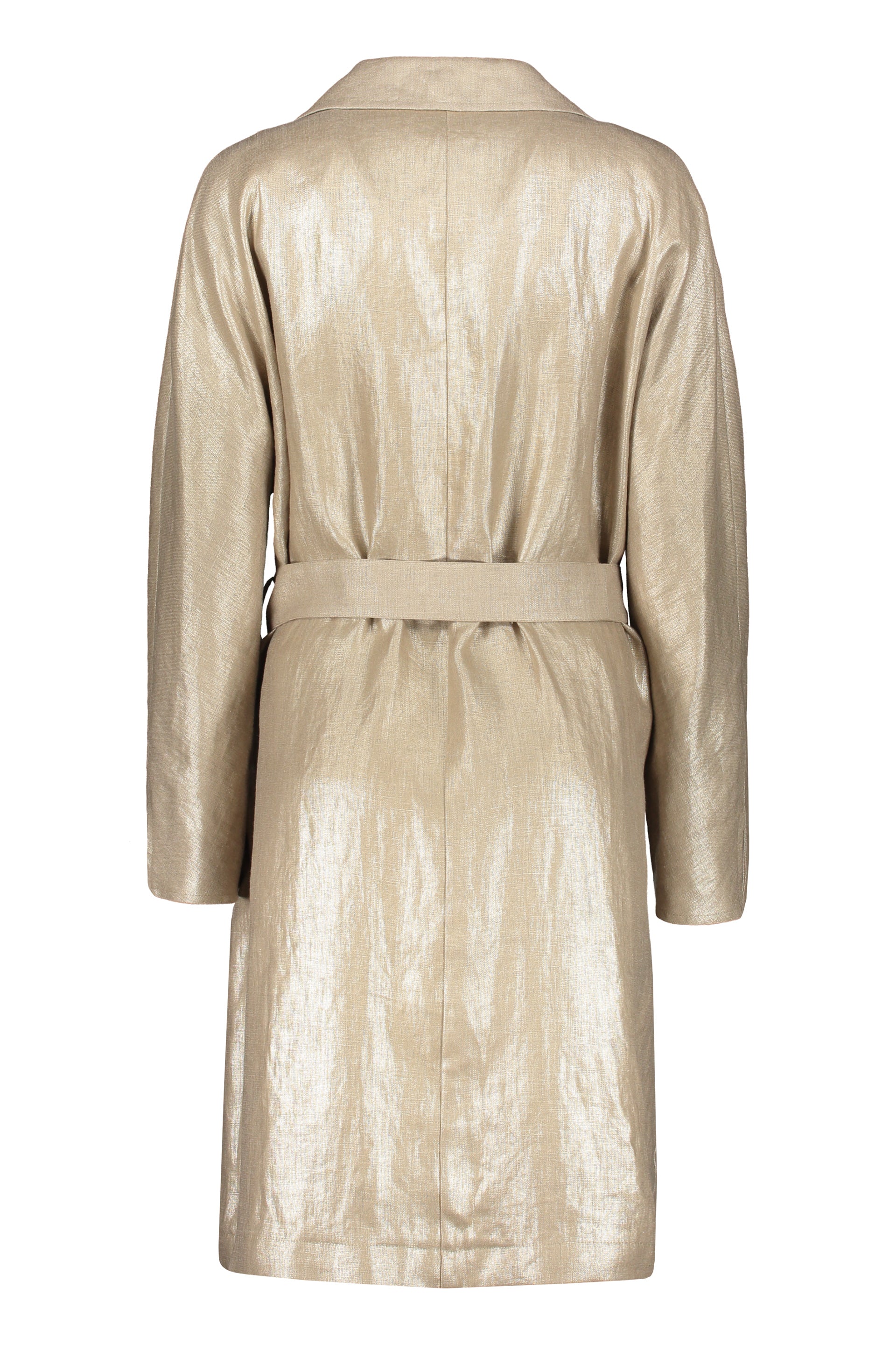 Linen trench coat