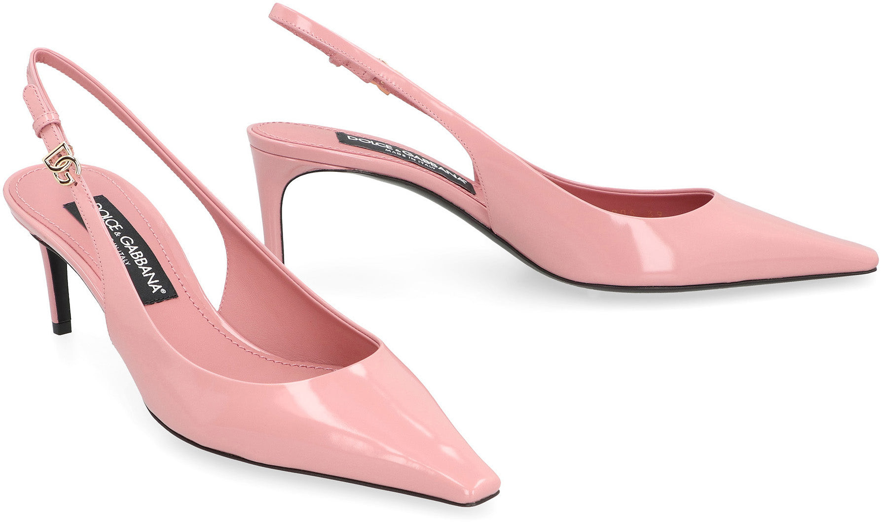 Leather slingback pumps