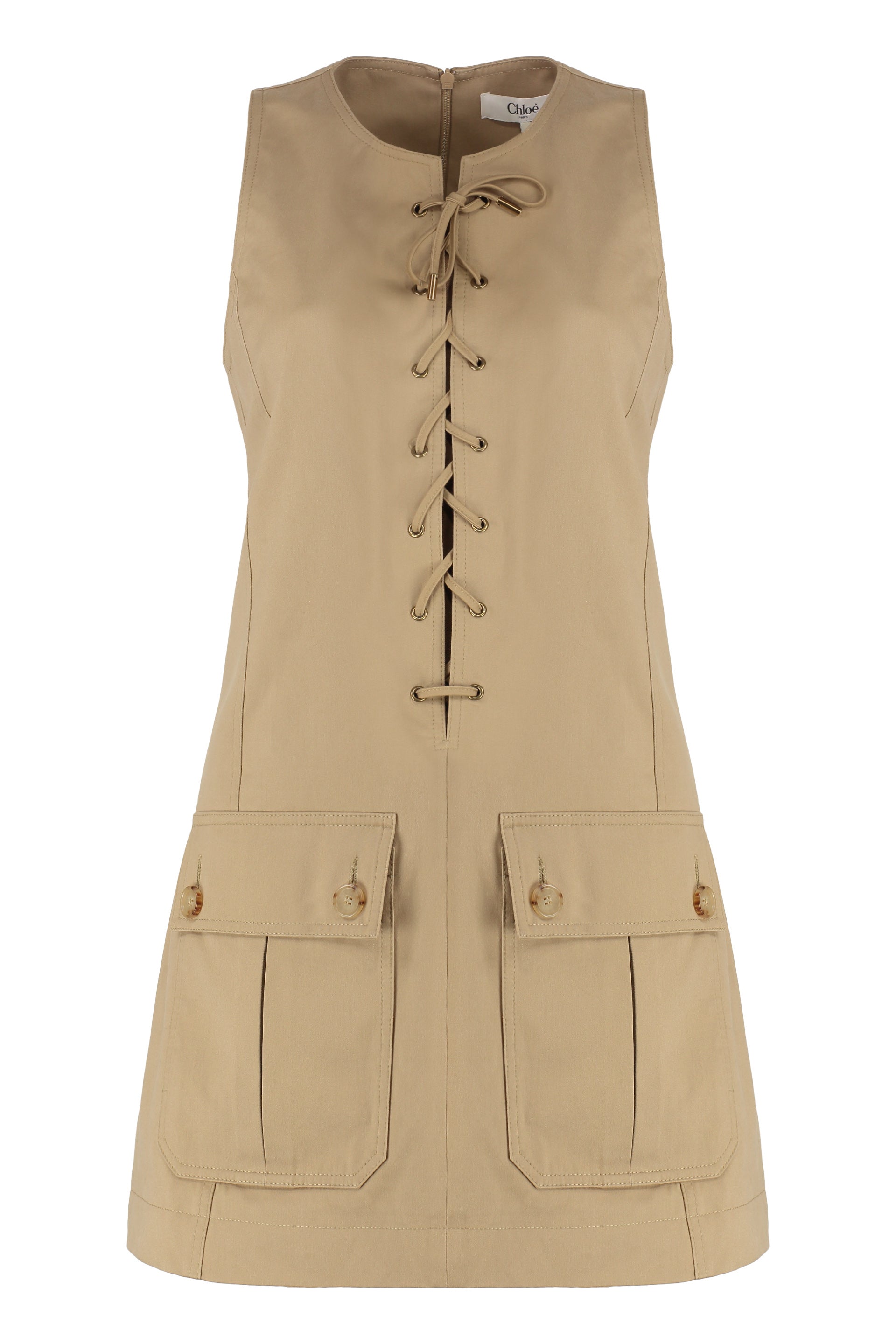 Cotton satin dress