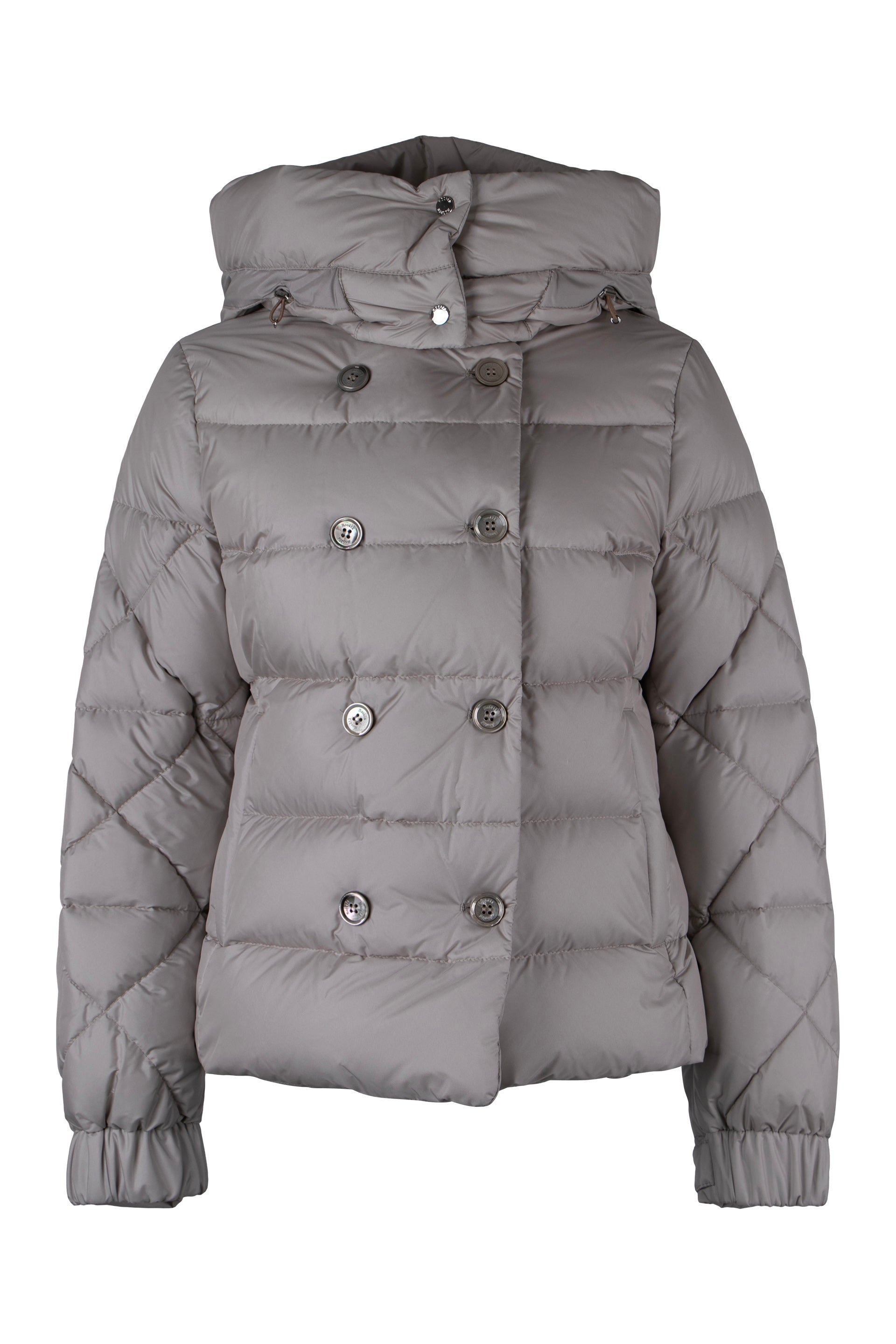 Collina Hooded short down jacket