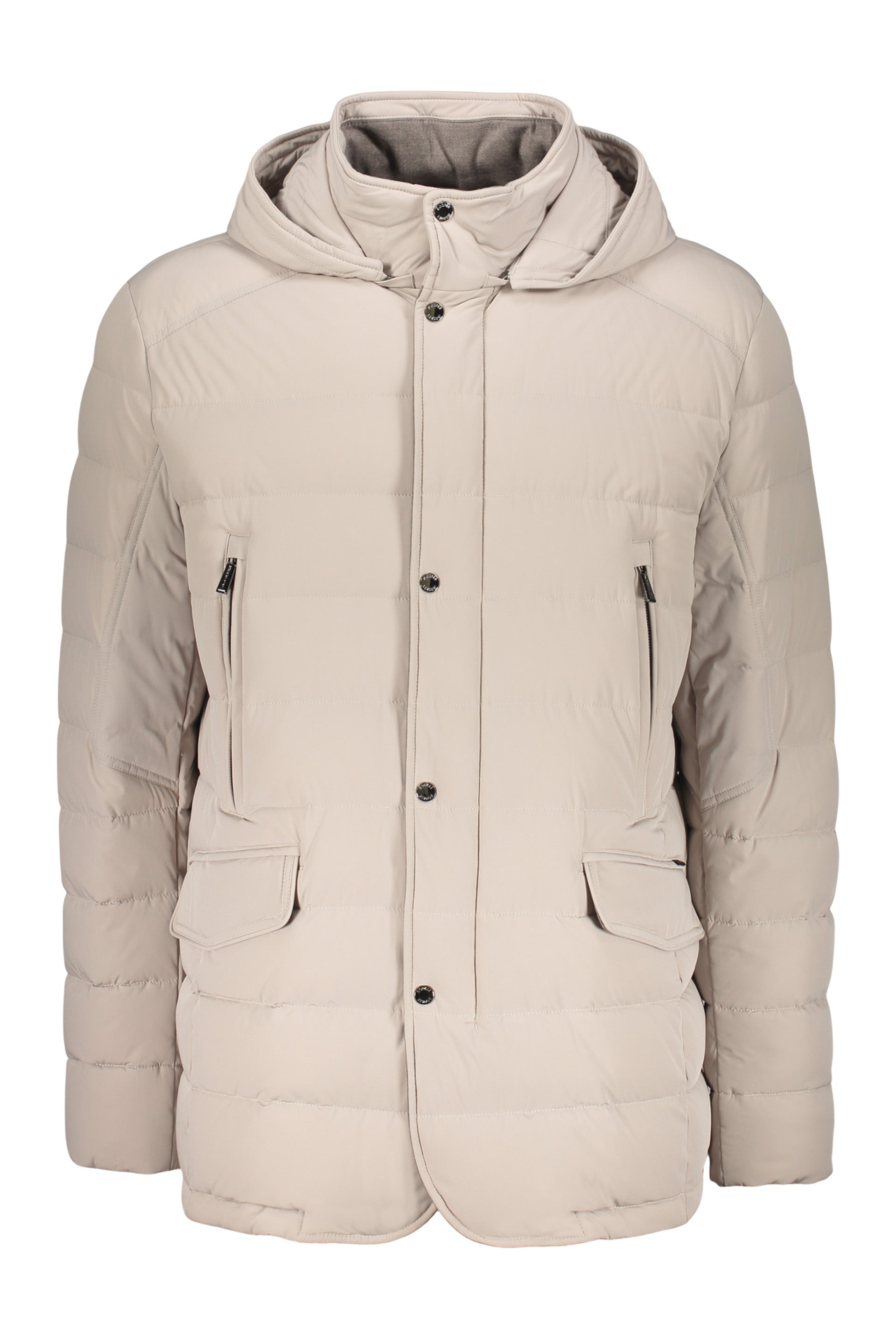Lightweight down jacket with hood