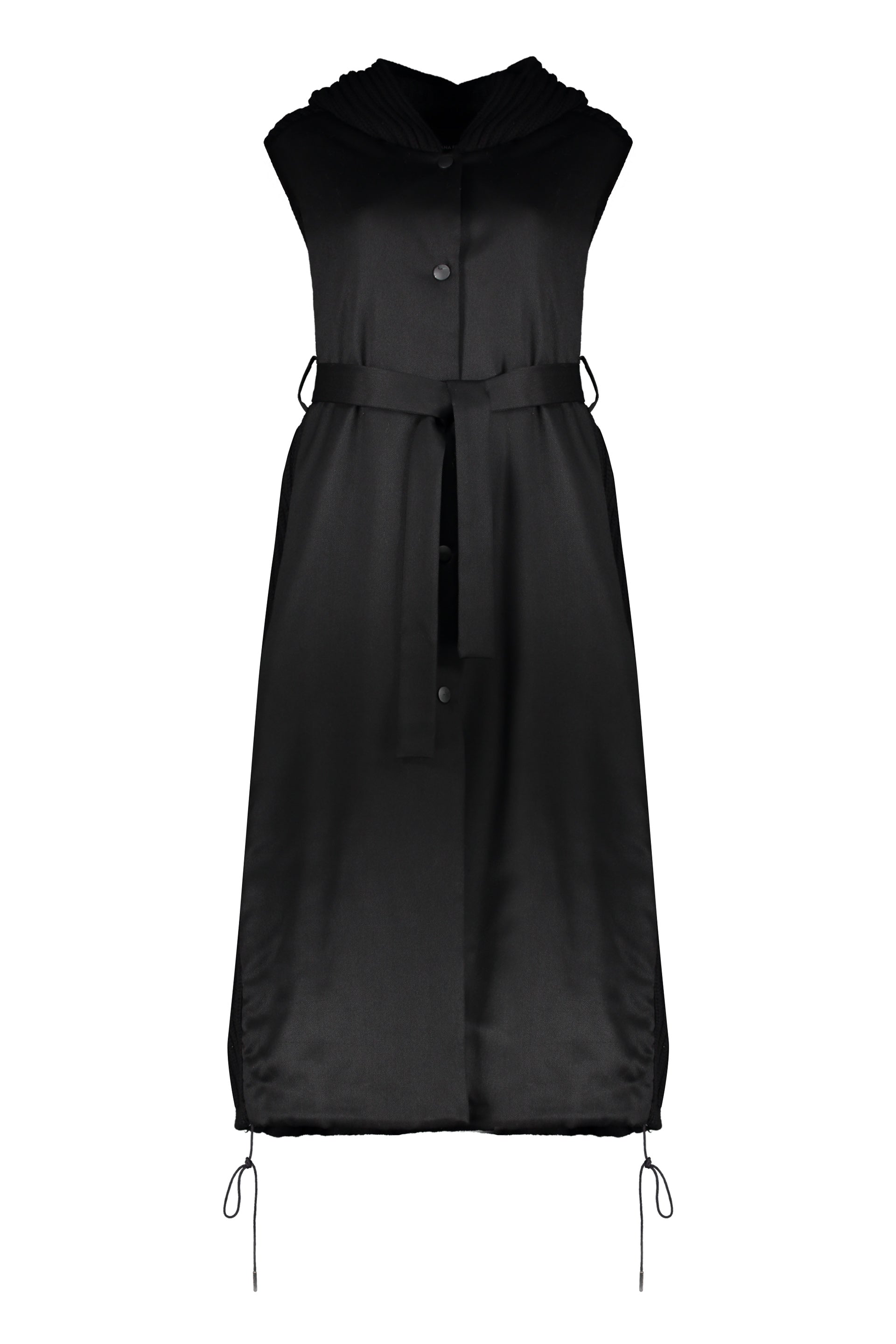 Belted long vest