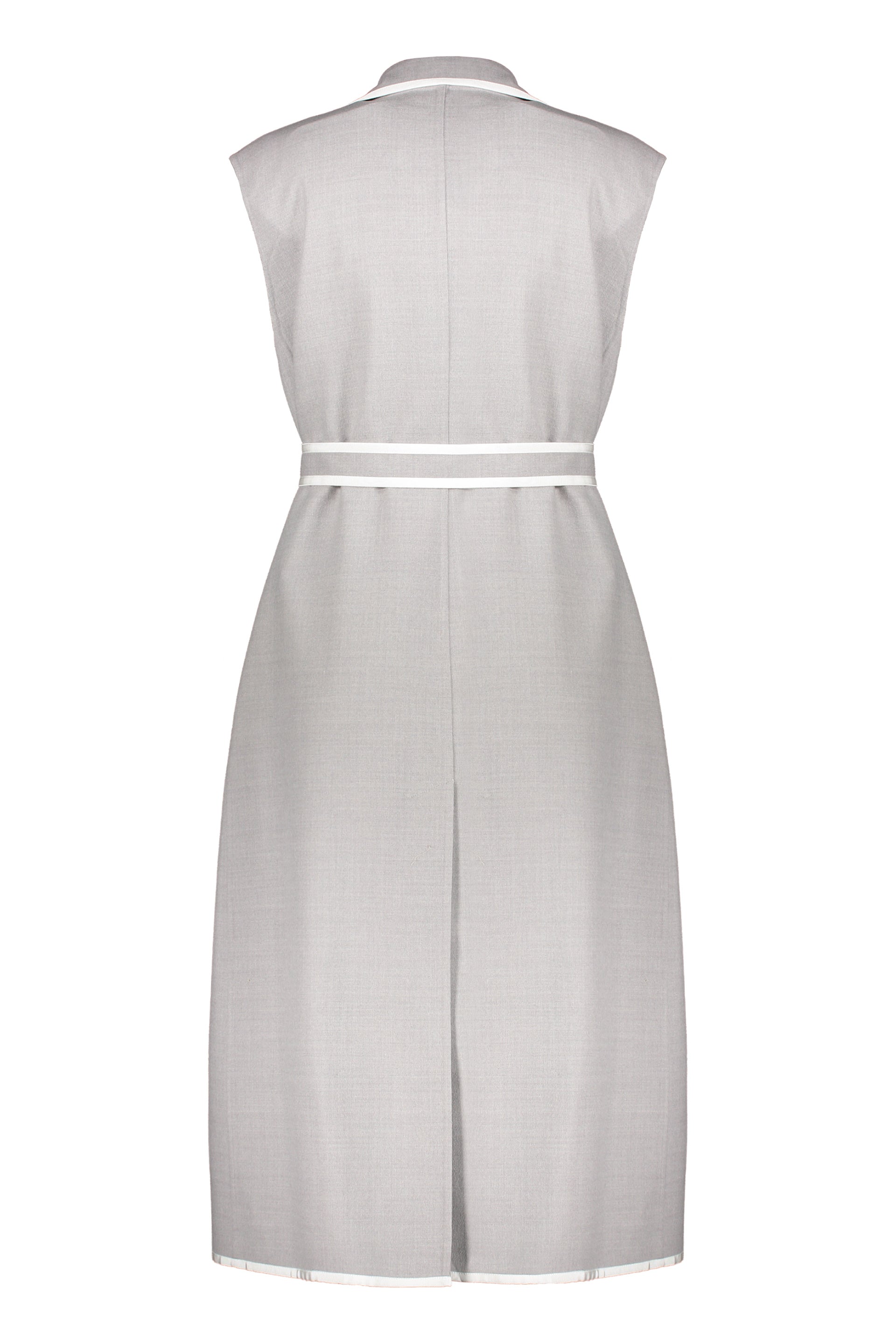 Belted long vest