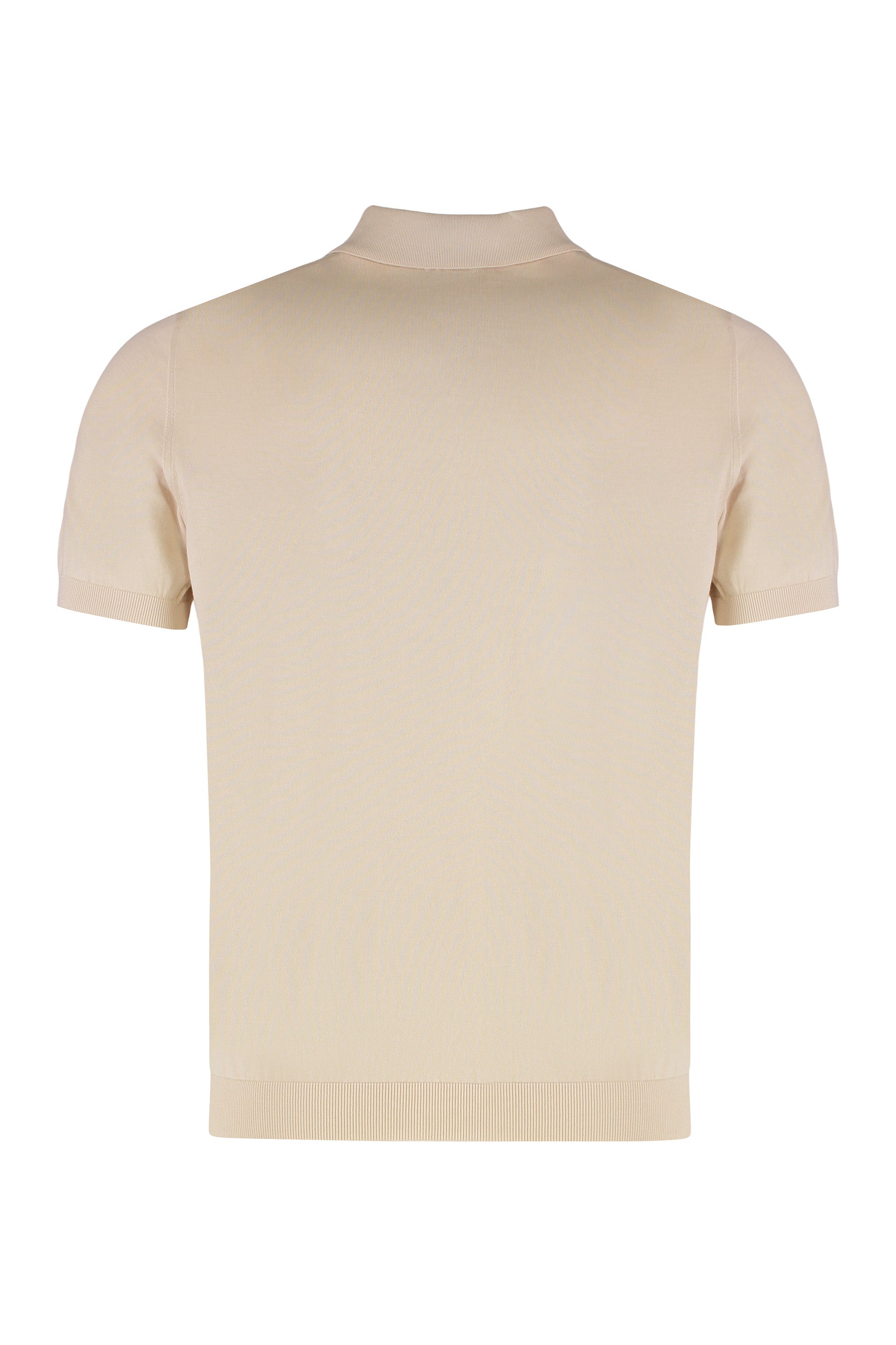 Knitted cotton polo shirt
