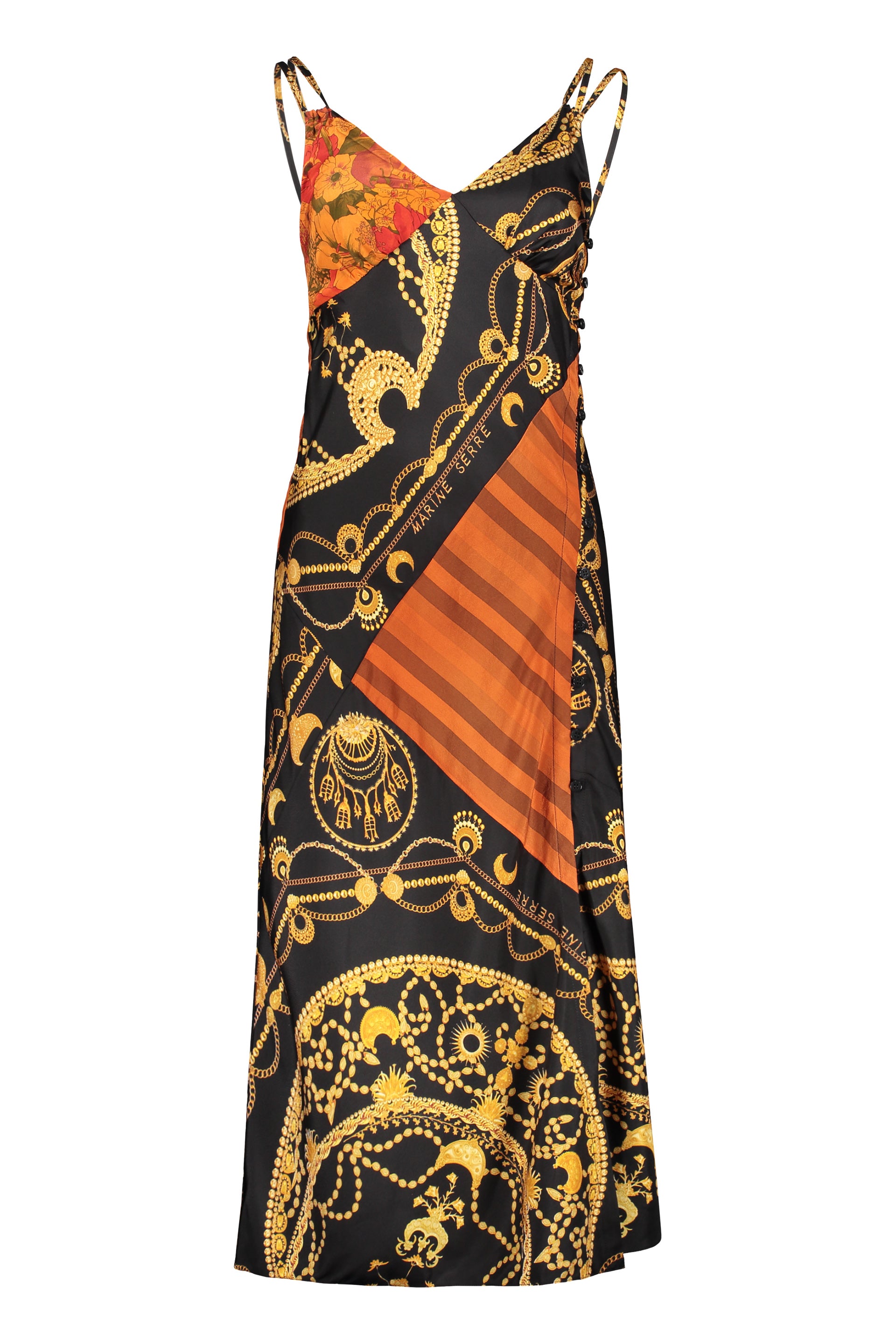 Printed silk dress