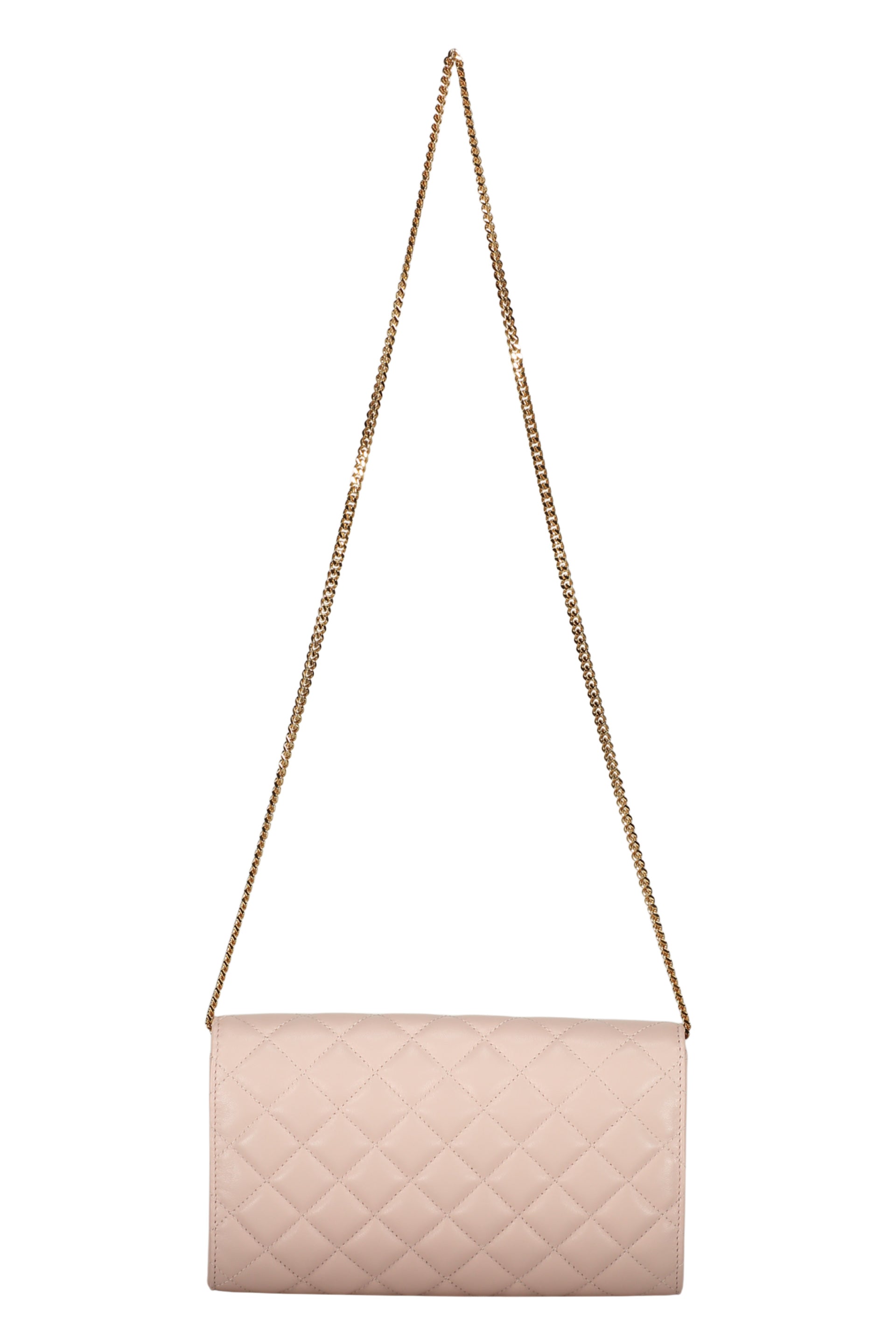 Leather clutch with logo