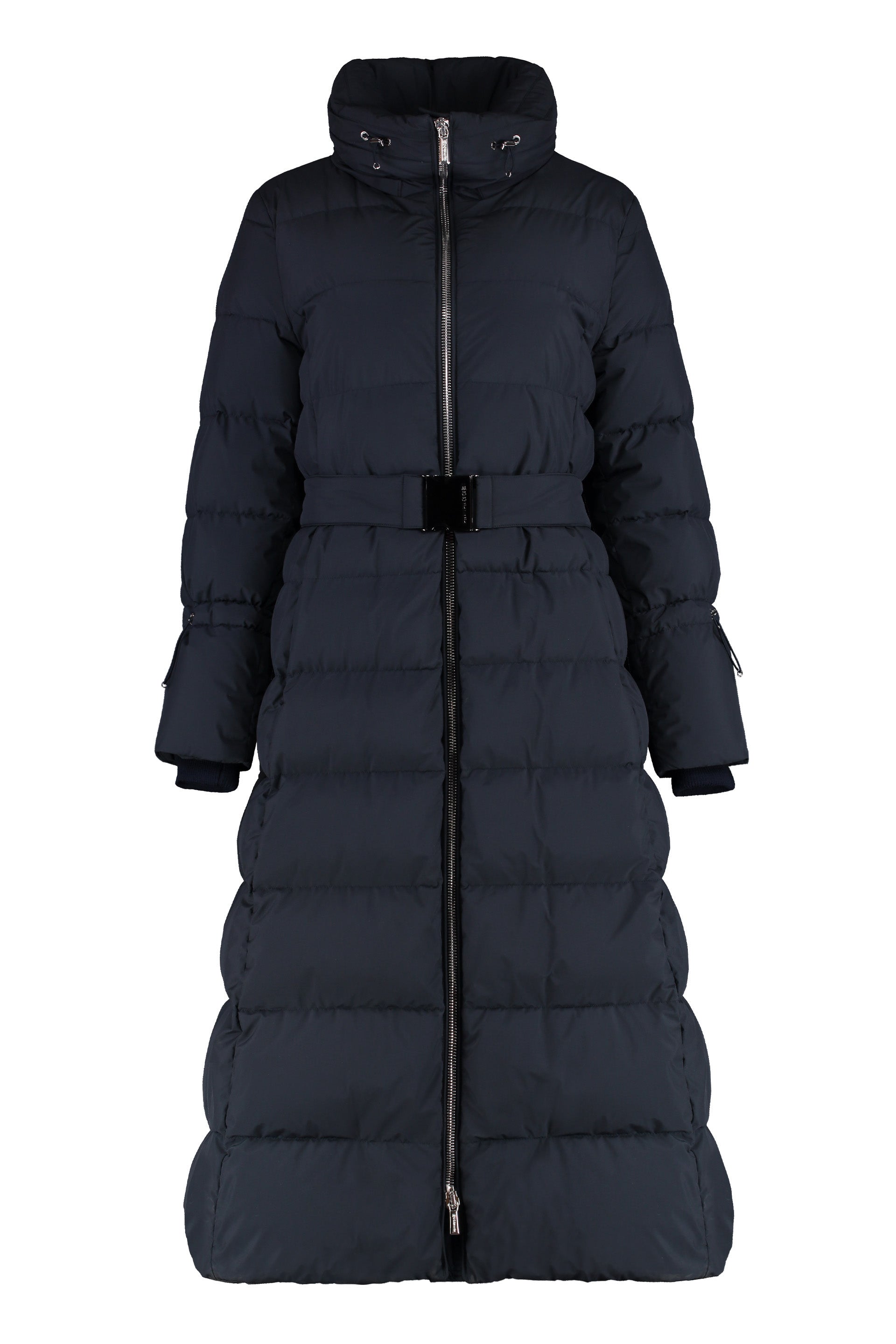 Dorianne belted long down jacket