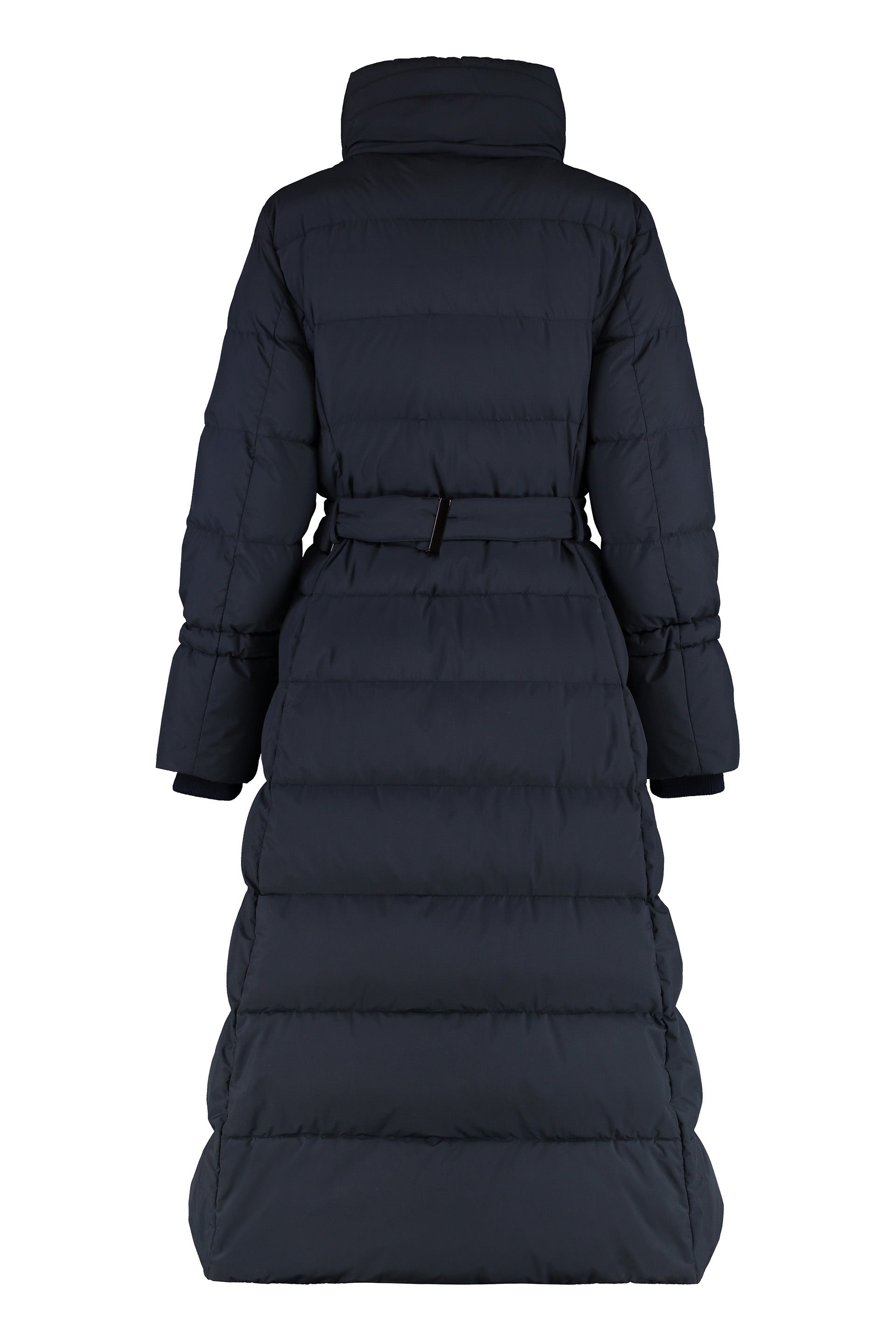 Dorianne belted long down jacket