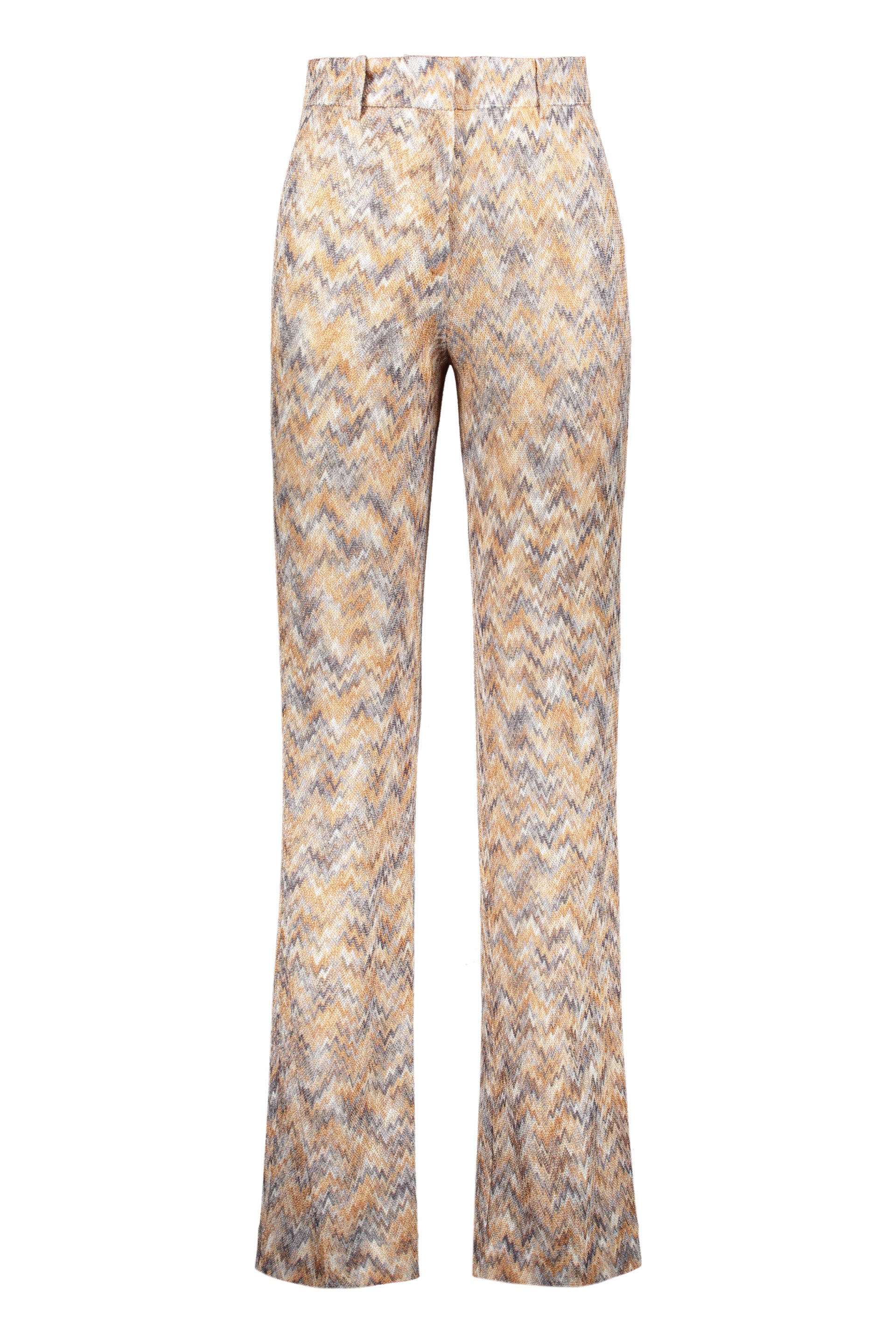 Chevron knitted palazzo trousers