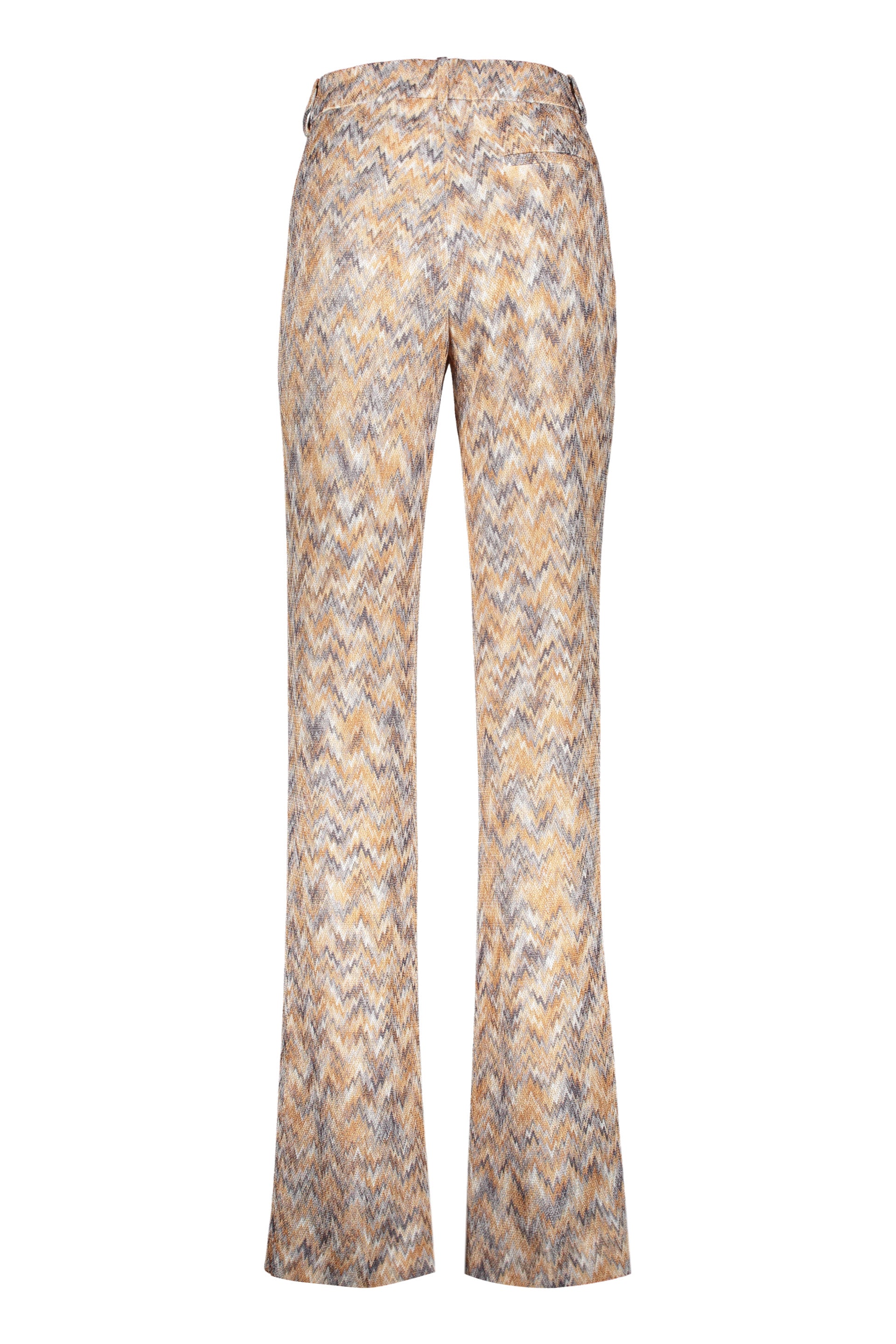 Chevron knitted palazzo trousers