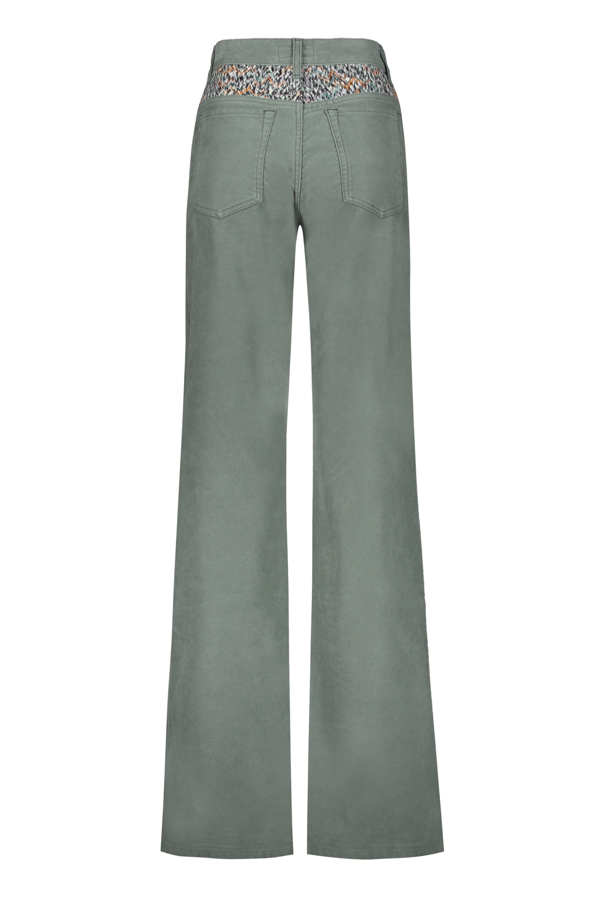 Velvet wide leg trousers